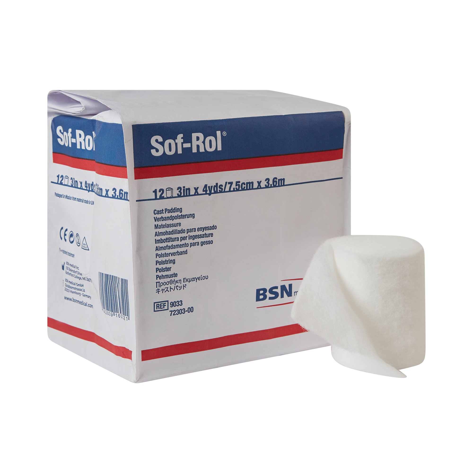 BSN Medical - 9033 Sof-Rol® White Rayon Cast Padding
