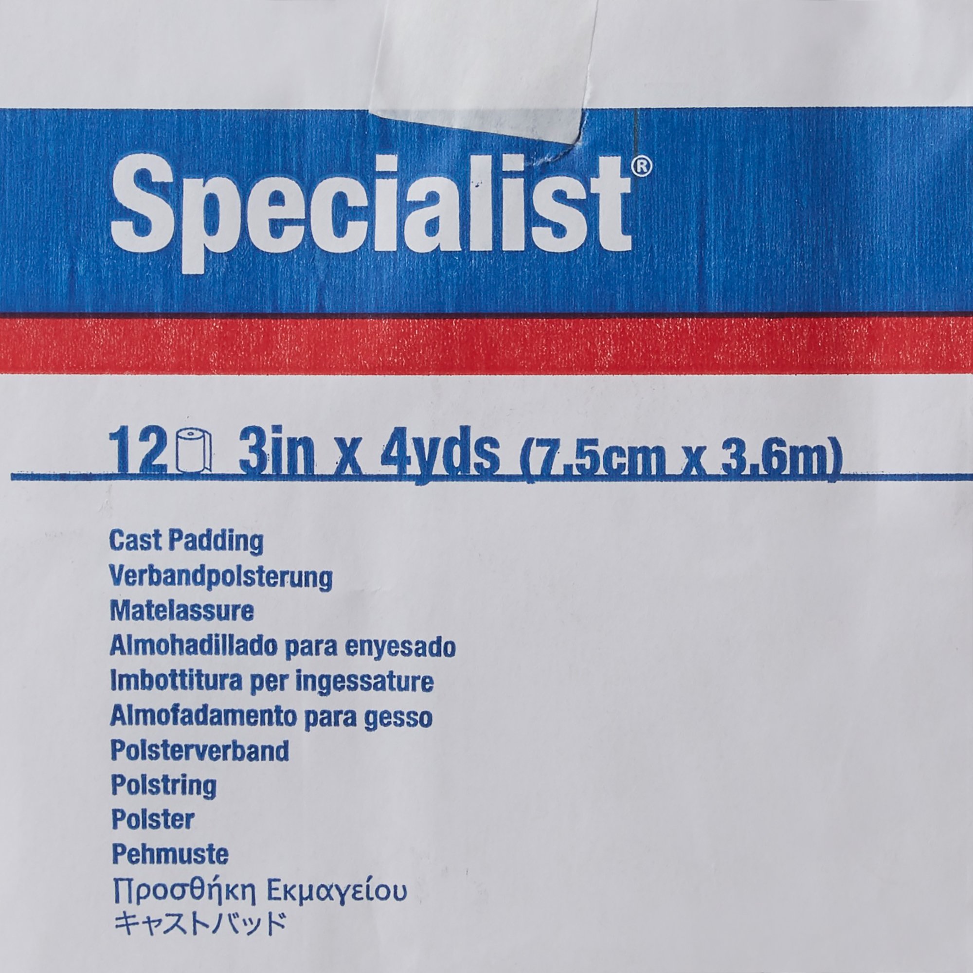 BSN Medical 9043 - Specialist® White Cotton / Rayon Undercast Cast Padding, 3 Inch x 4 Yard - 1/Roll, 12/Bag, 72/Case