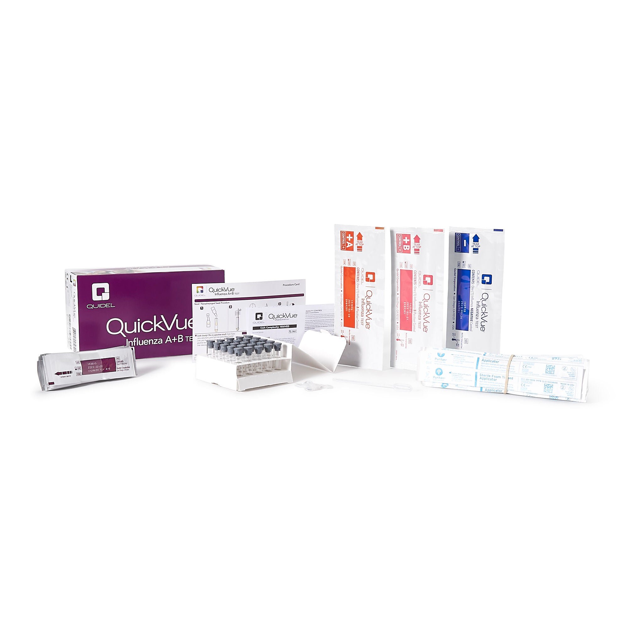 Quidel - 20183 QuickVue® Influenza A + B Infectious Disease Immunoassay Respiratory Test Kit