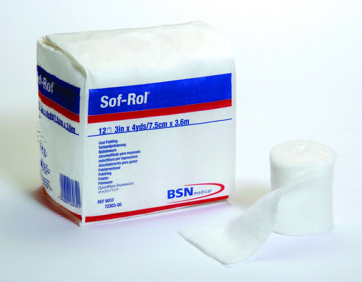 BSN Medical 9052 - Sof-Rol® White Rayon Undercast Cast Padding, 2 Inch x 4 Yard - 1/Each, 24/Bag, 144/Case