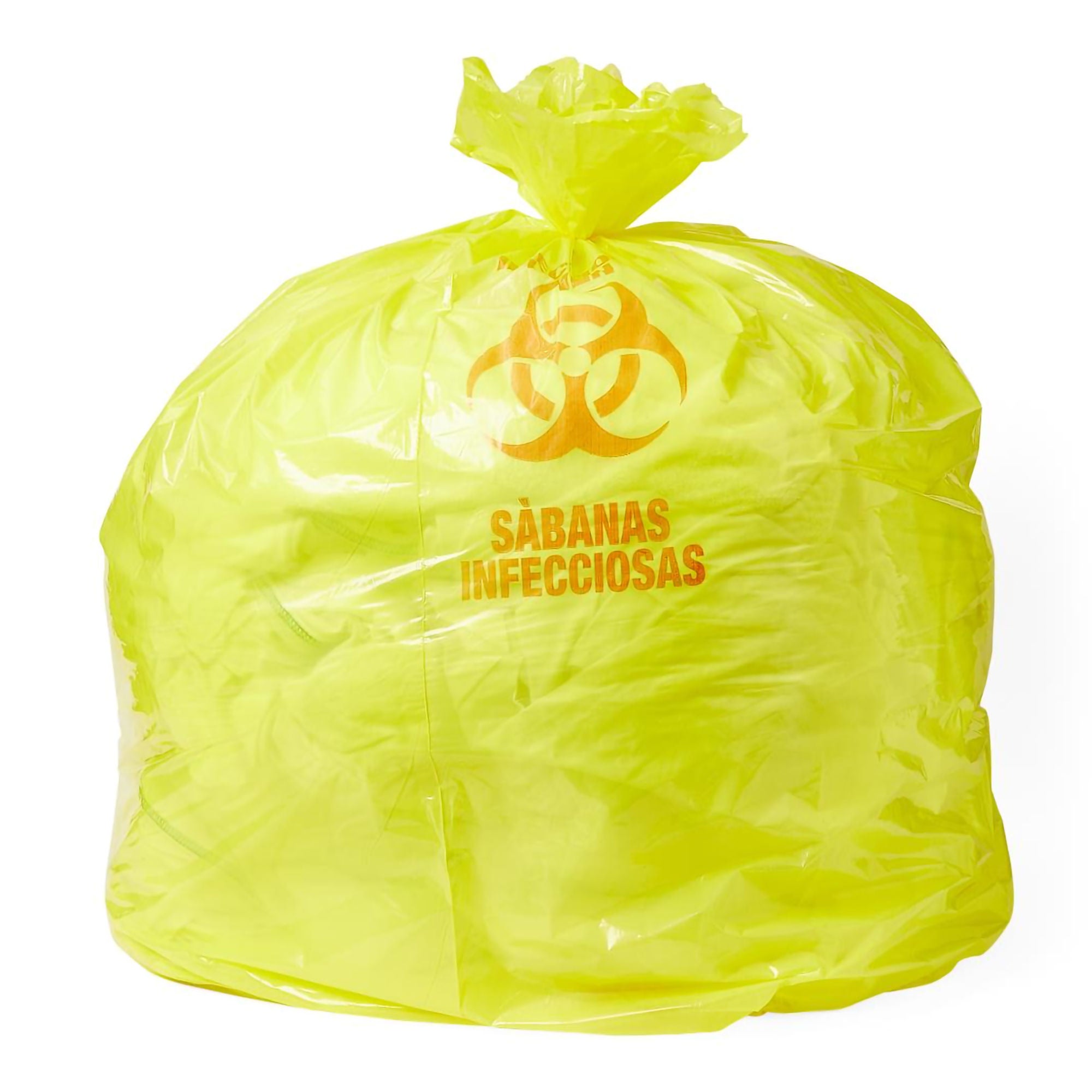 Medline - NON024046 Infectious Linen Bag Medline Biohazard Symbol / Infectious Linen Yellow 40 X 46 Inch