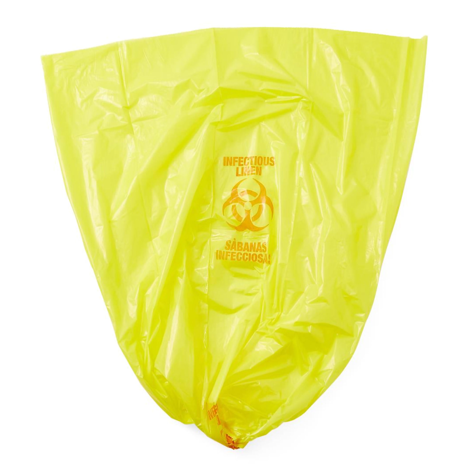 Medline - NON024046 Infectious Linen Bag Medline Biohazard Symbol / Infectious Linen Yellow 40 X 46 Inch