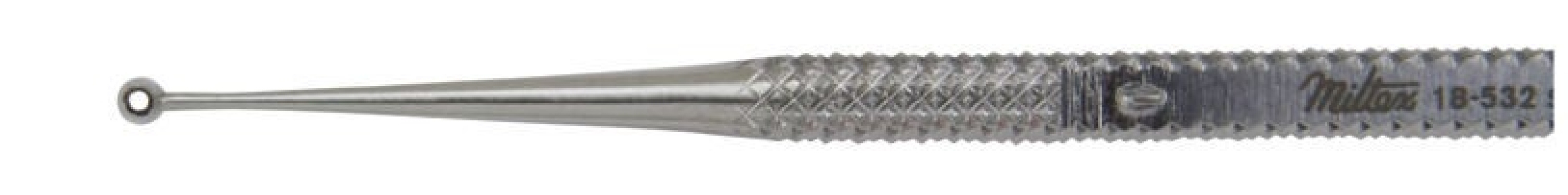 Integra Lifesciences - 18-532 Chalazion Curette Miltex® Heath 4 Inch Length Round Knurled Handle Size 1 Tip Sharp Edge / Blunt Edge Round Fenestrated Tip