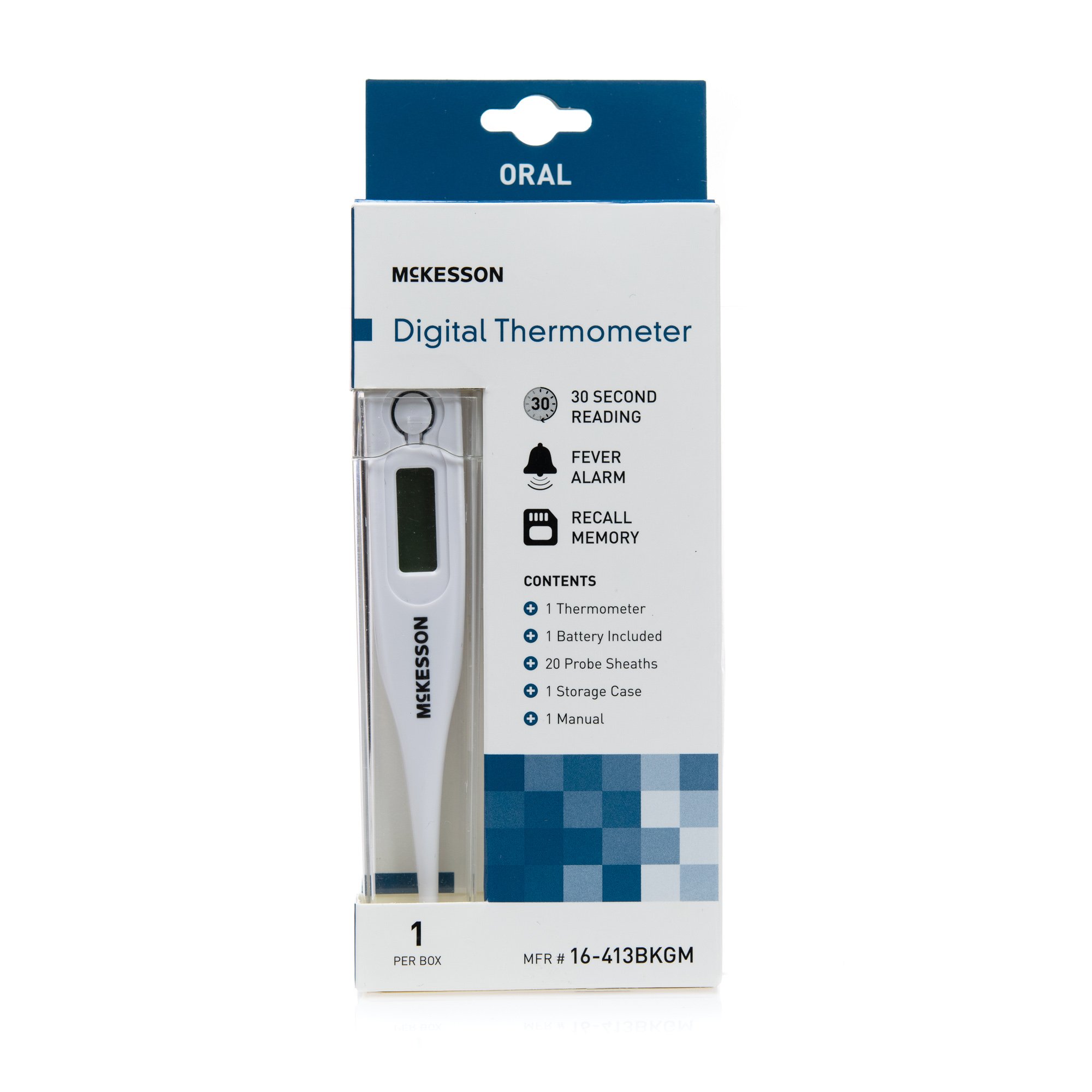 McKesson Brand - 16-413BKGM McKesson Digital Oral Thermometer