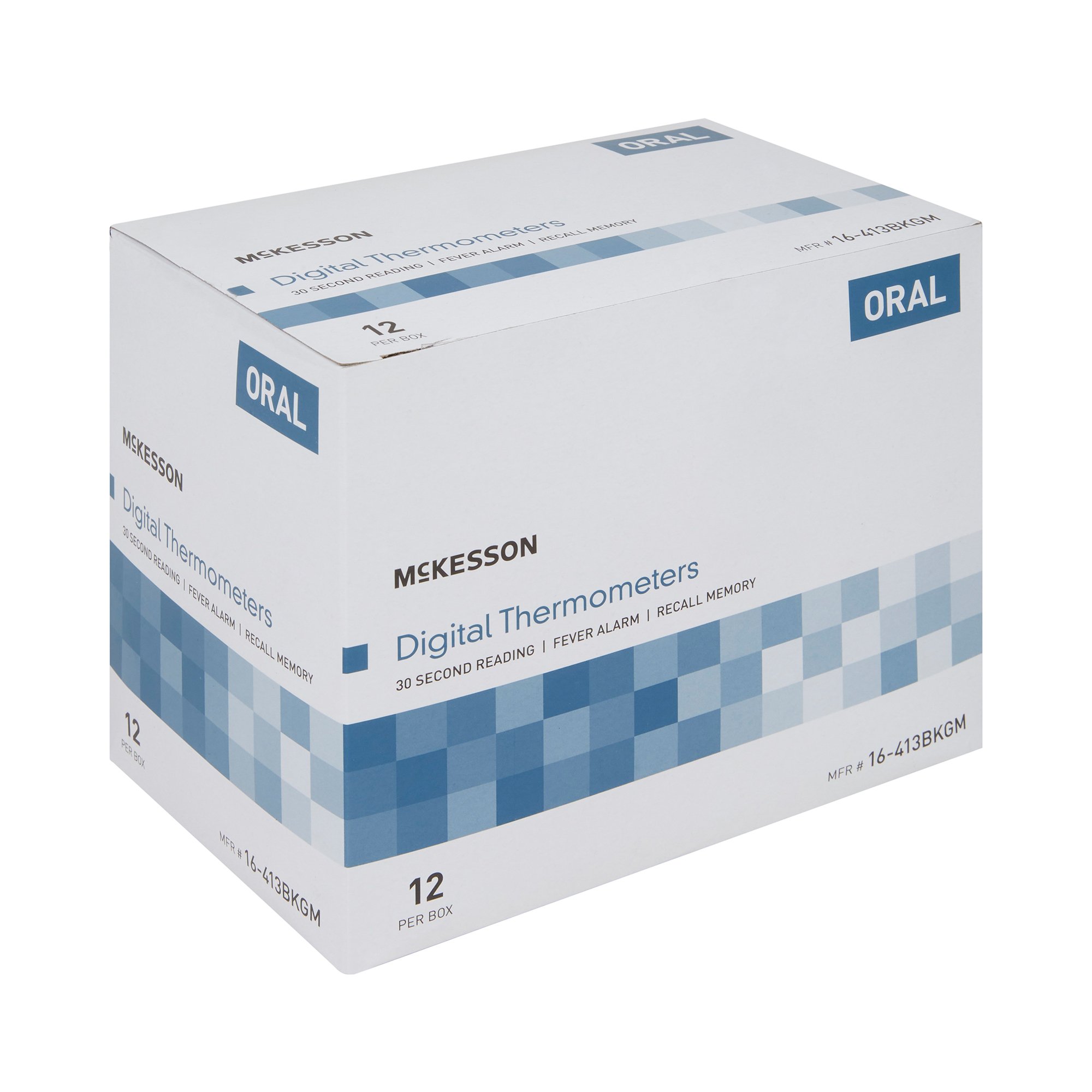 McKesson Brand 16-413BKGM - McKesson Digital Oral Thermometer - 1/Each, 12/Box