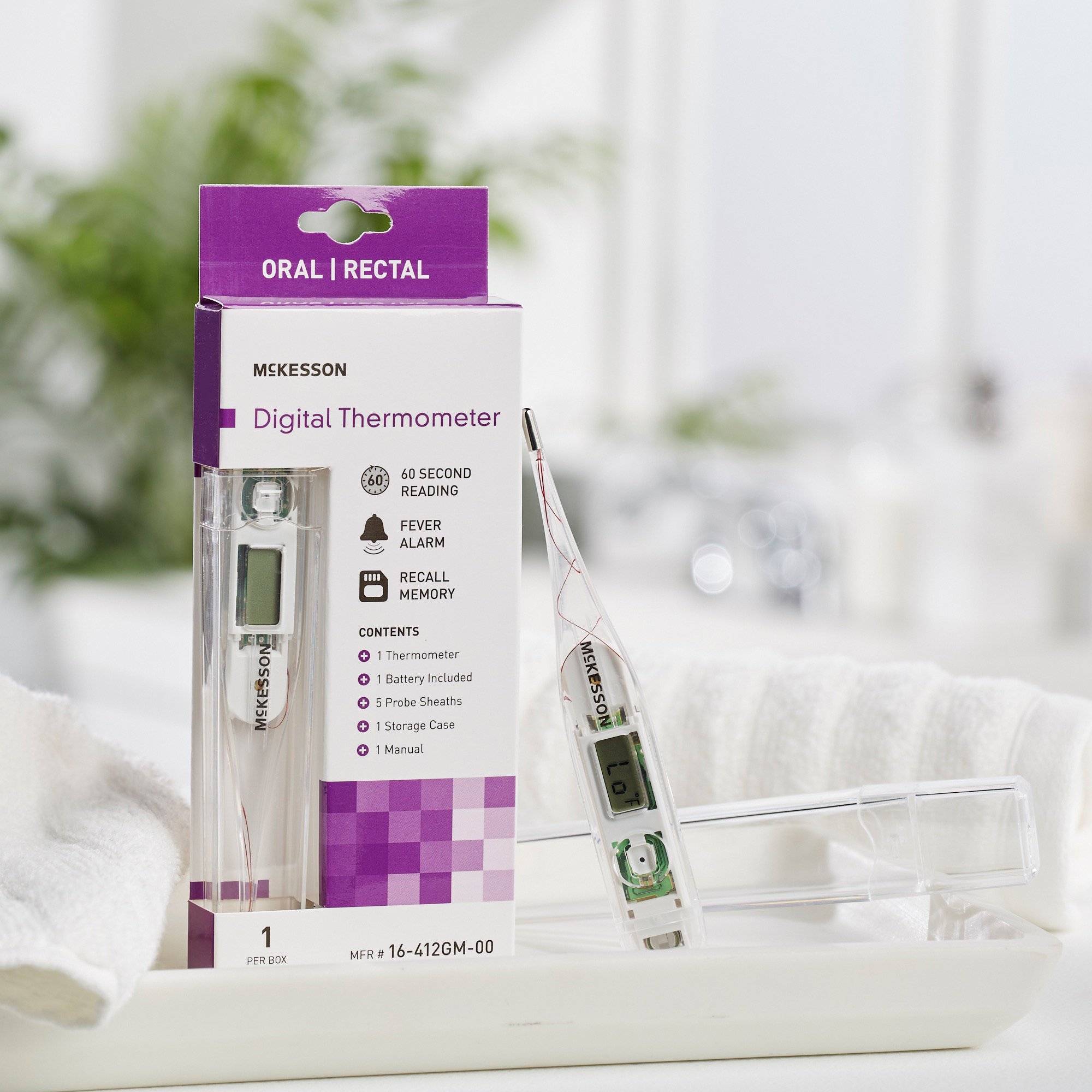 McKesson Brand - 16-412GM-00 McKesson Digital Stick Thermometer