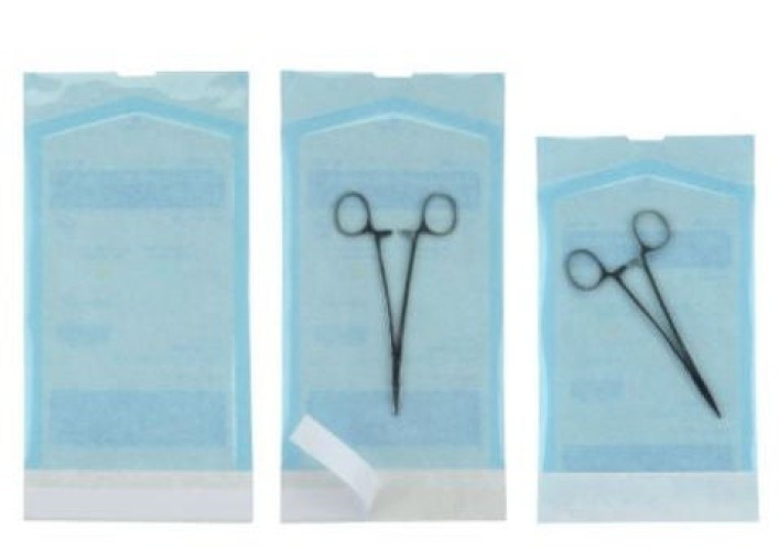 Cardinal - 92168 Sterilization Pouch Cardinal Health™ Ethylene Oxide (EO) Gas / Steam 8 X 16 Inch White / Blue Self Seal Paper / Film