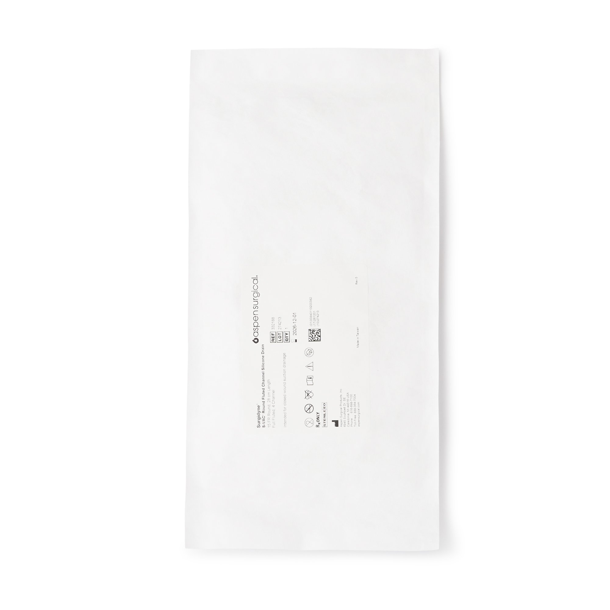 McKesson Brand 332188 - S-Vac™ Wound Drain, 15 Fr. - 1/Each, 10/Case