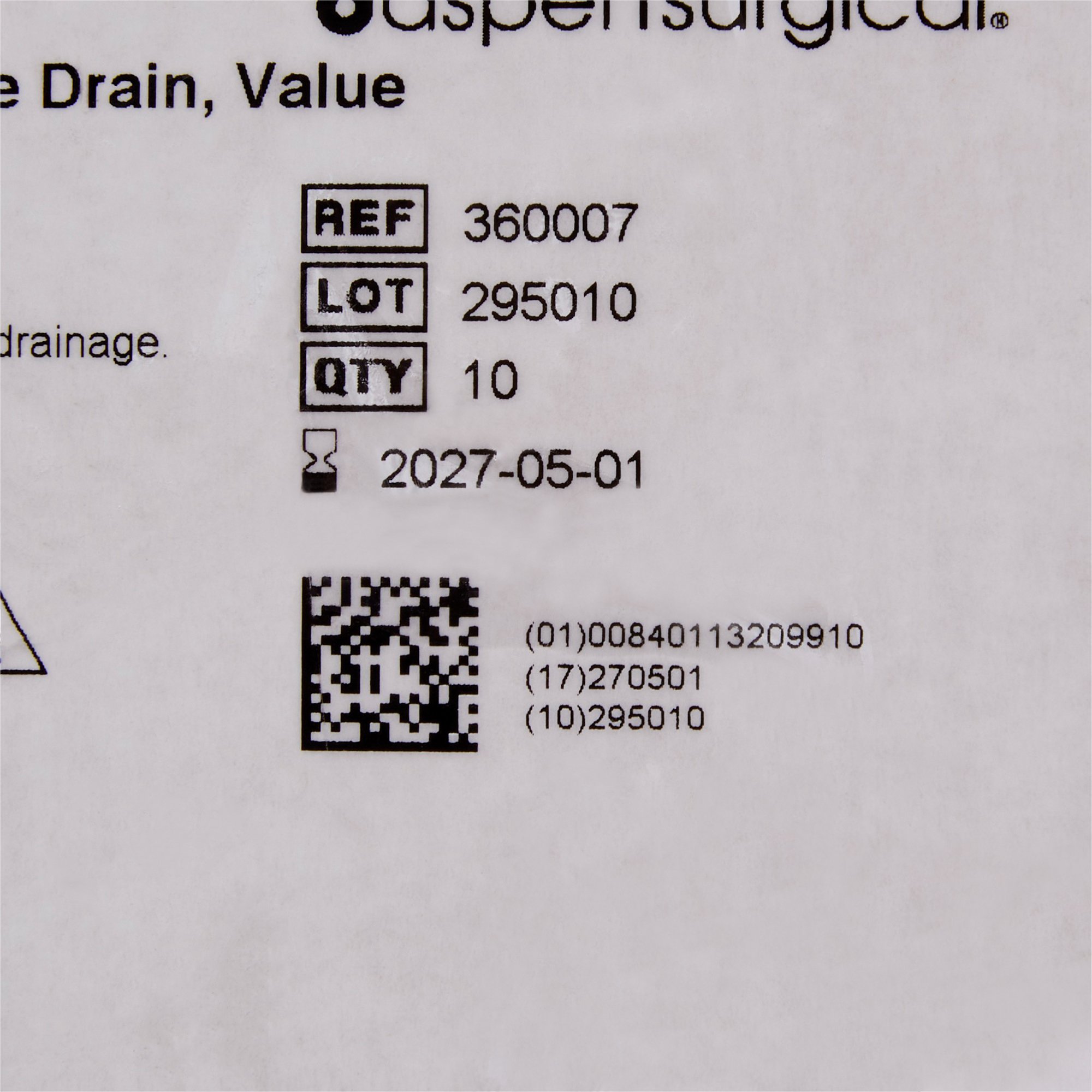 McKesson Brand 360007 - McKesson Wound Drain Tube, 10 Fr., 20-centimeter Length - 1/Each, 10/Case