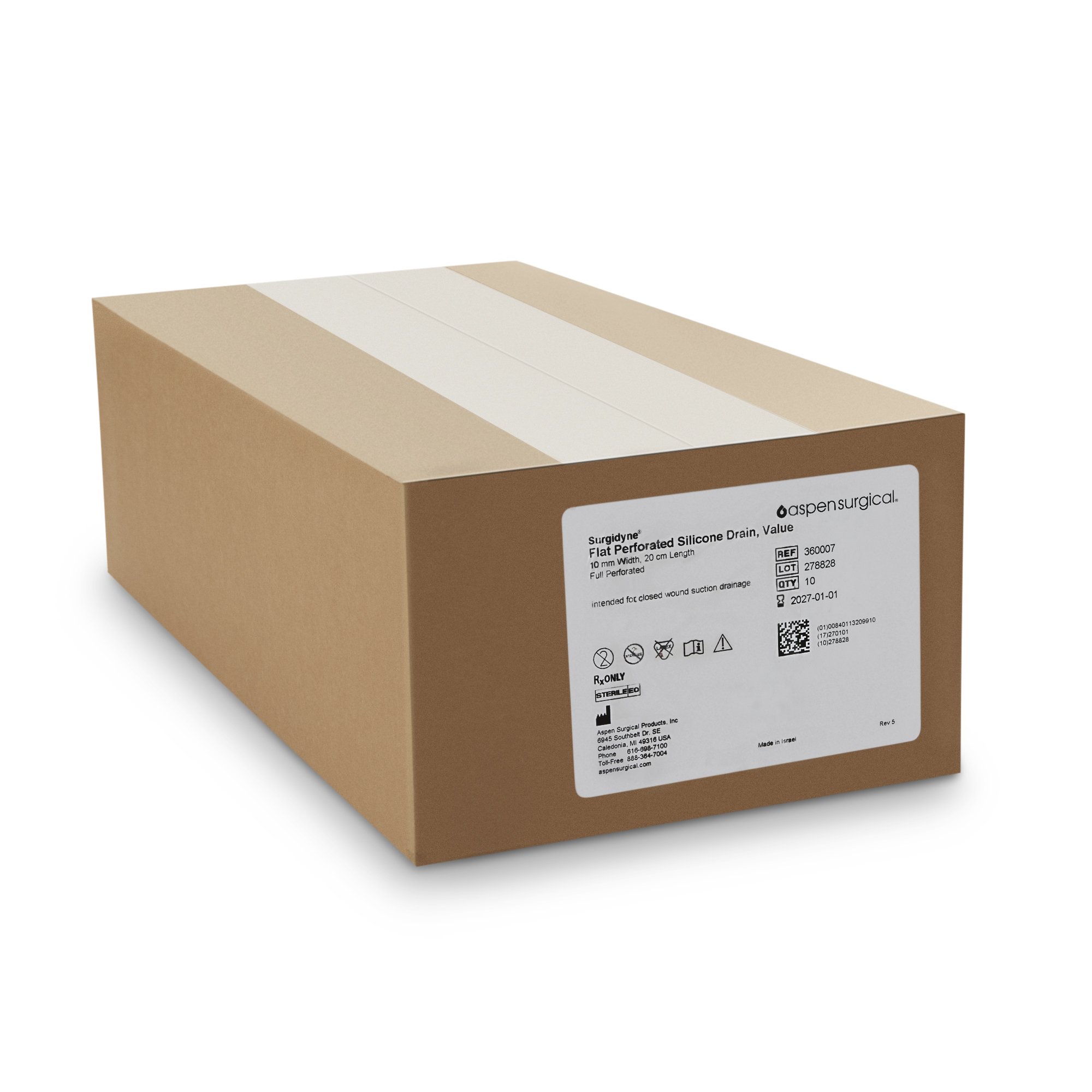 McKesson Brand 360007 - McKesson Wound Drain Tube, 10 Fr., 20-centimeter Length - 1/Each, 10/Case