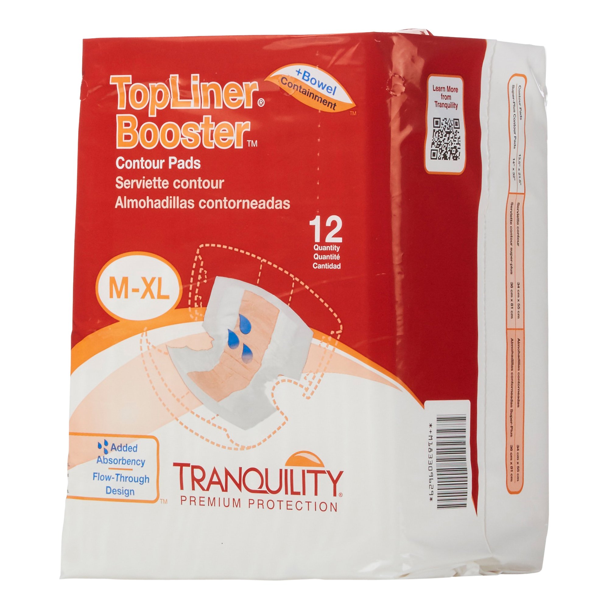 Principle Business Enterprises - 3096 Tranquility® Top Liner® Added Absorbency Incontinence Booster Pad 13½ x 21½ Inch