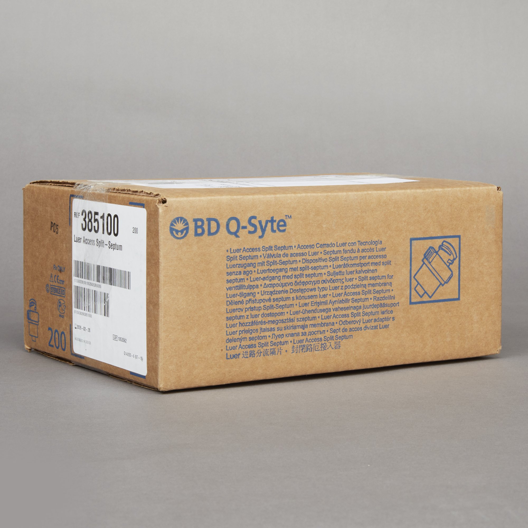 BD 385100 - Q-Syte* Luer Access Split-Septum - 1/Each, 50/Box, 200/Case