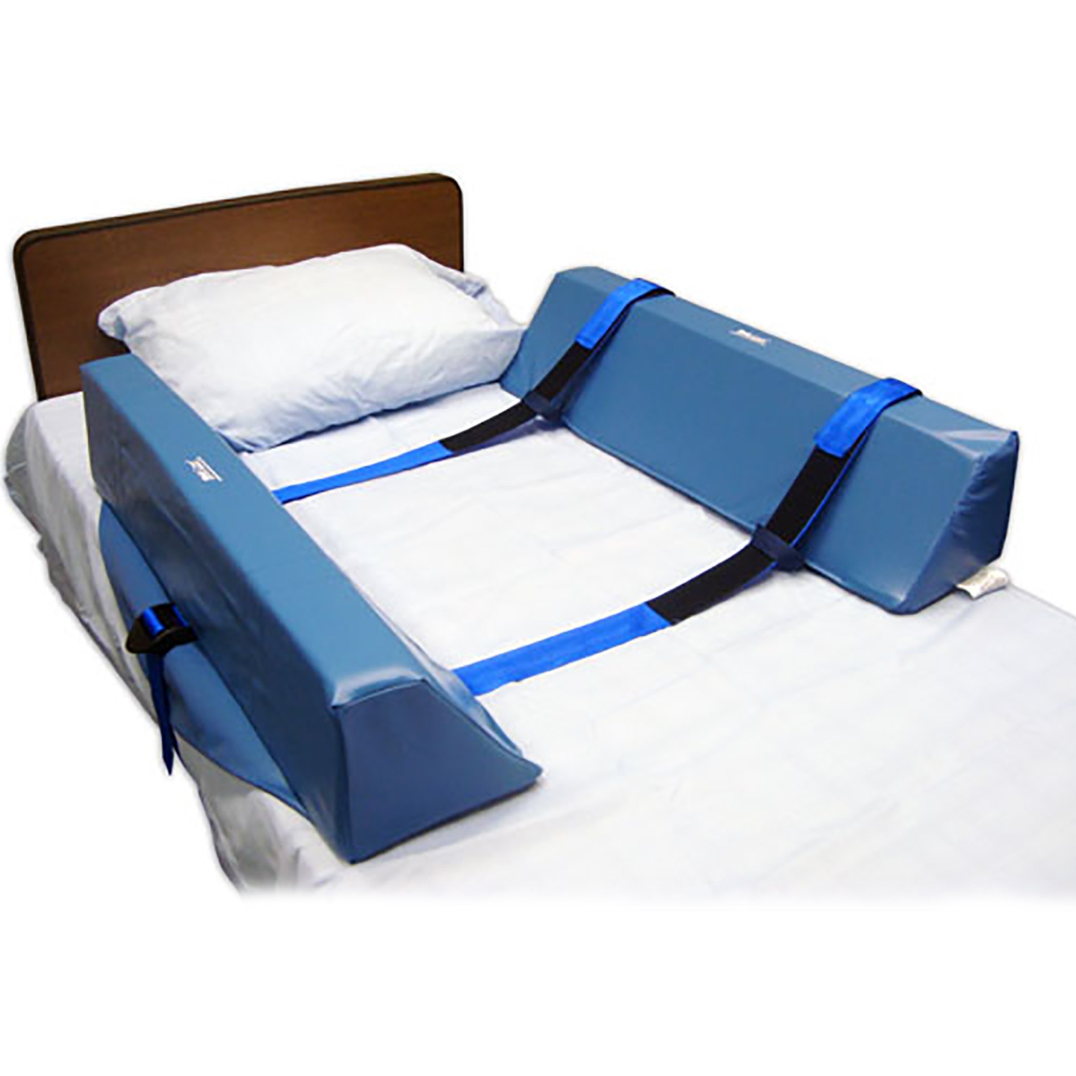 Skil-Care 556010 - Skil-Care™ Foam Double Bolster Roll-Control System, 34 x 8 x 7 Inch, Blue - 1/Pair