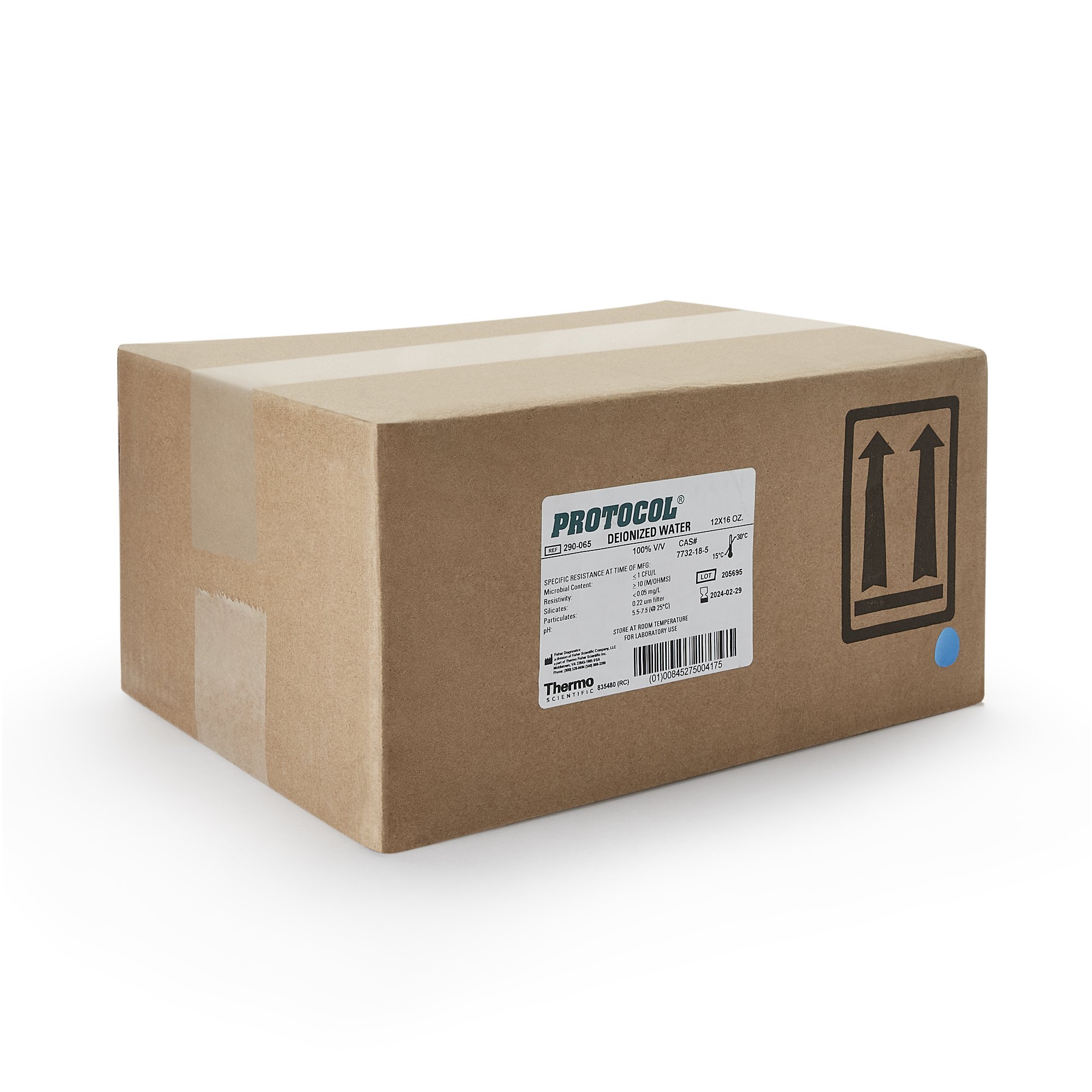 Fisher Anatomical 23290065 - Thermo Scientific™ Deionized Water - 1/Each, 12/Case