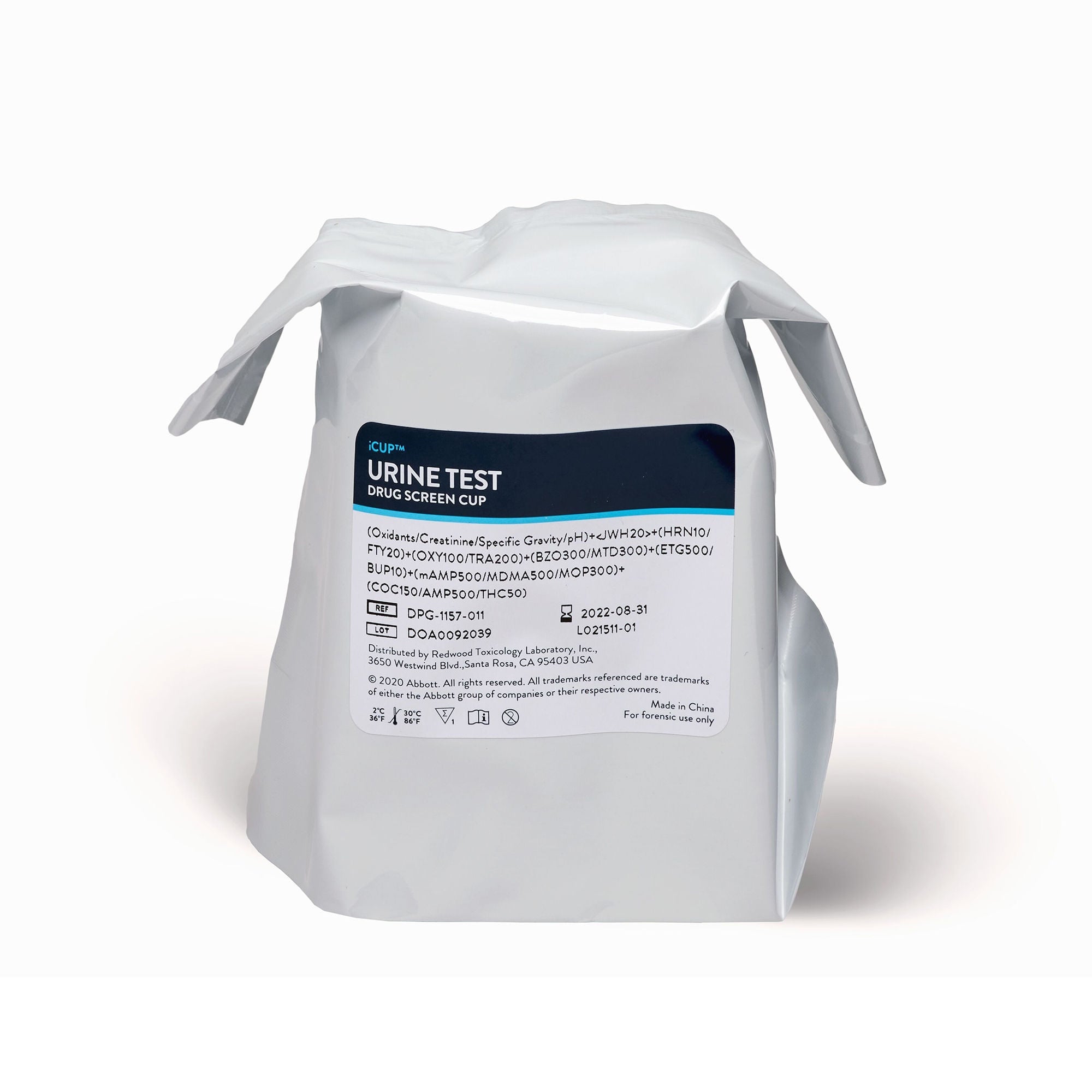 Abbott Rapid Dx North America LLC - I-DUA-167-022 Drugs of Abuse Test Kit iCup® A.D. AMP, BZO, COC, mAMP/MET, OPI, THC, (OX, pH, SG) 25 Tests CLIA Non-Waived