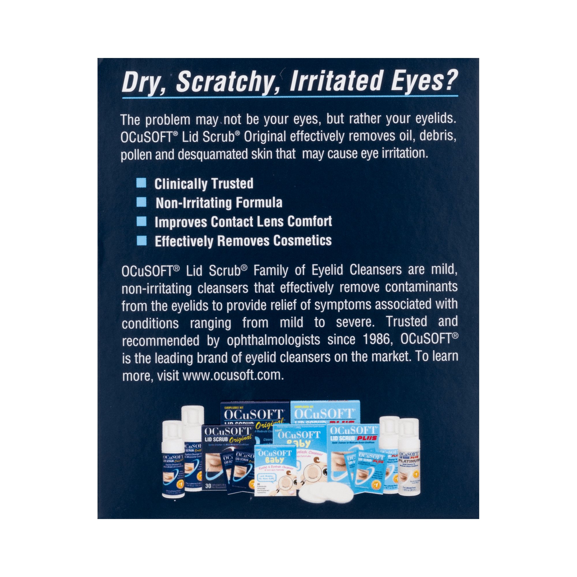 Ocusoft - 54799030190 OCuSOFT® Lid Scrub® Eyelid Cleanser