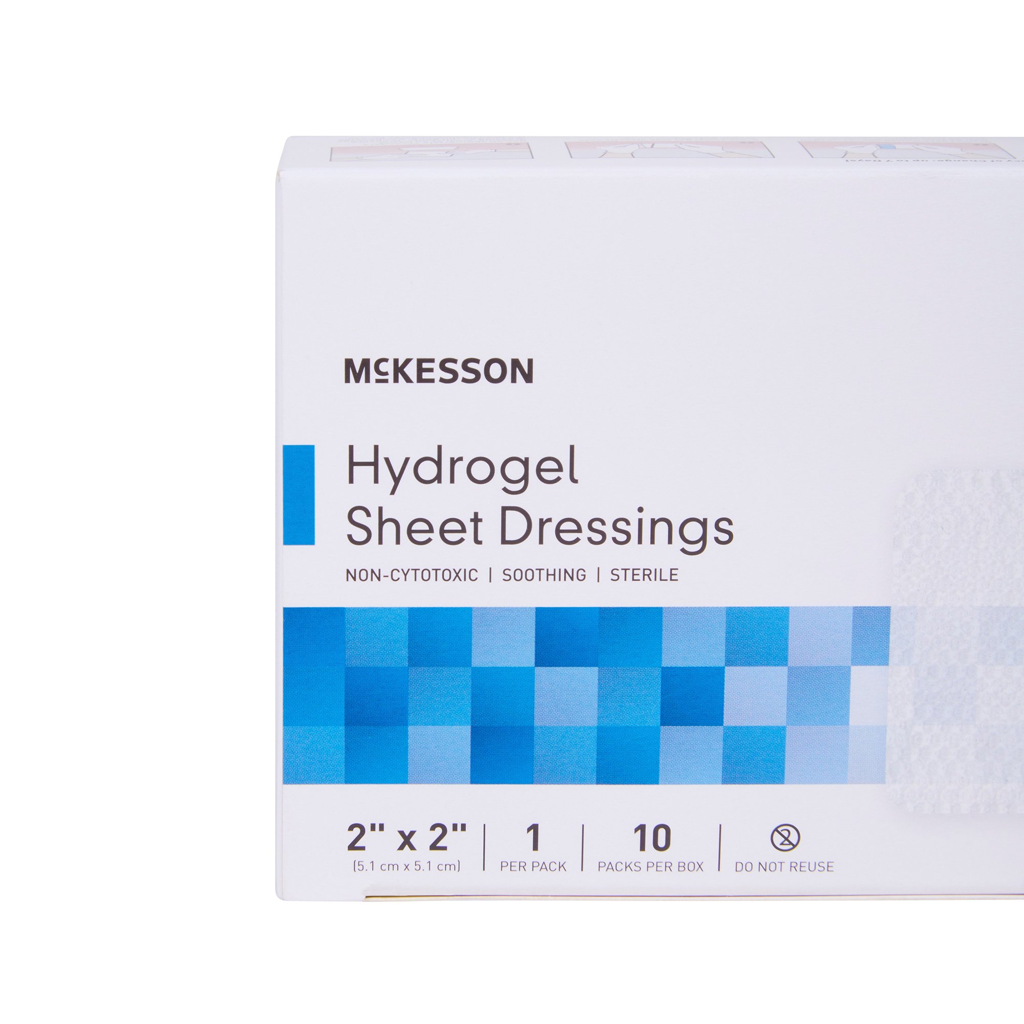 McKesson Brand 61-82022 - McKesson Hydrogel Dressing, 2 x 2 Inch - 10/Box, 40/Case