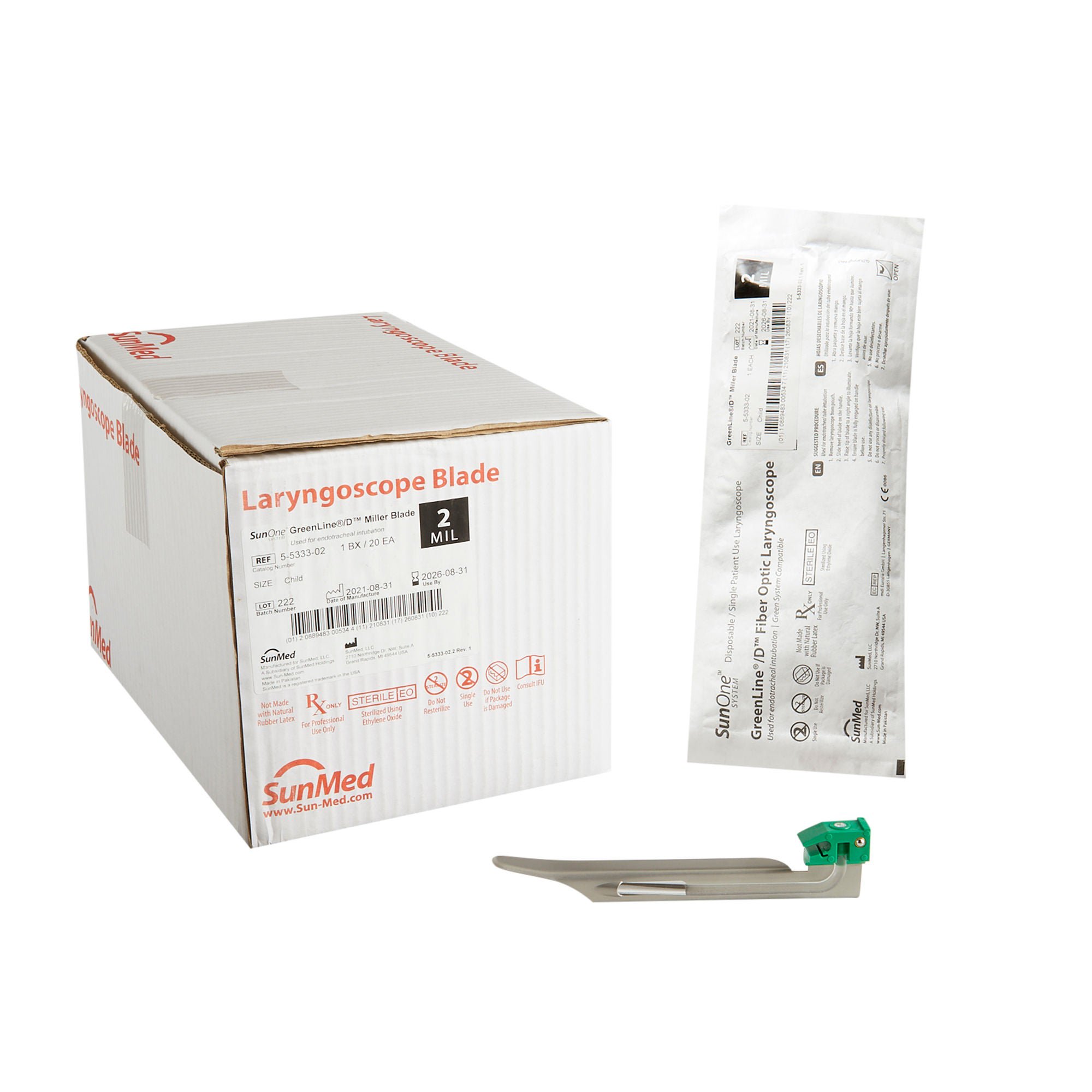Sun Med - 5-5333-02 GreenLine® / D Laryngoscope Blade