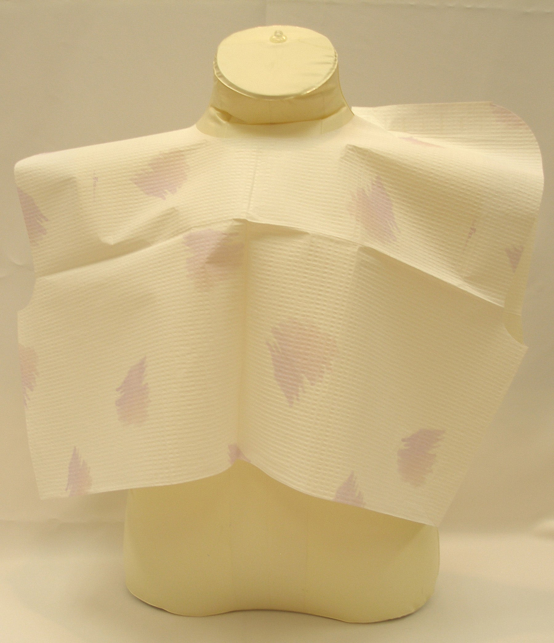 McKesson Brand - 982430 Exam Cape McKesson Lavender / Mauve One Size Fits Most Front / Back Opening Without Closure Unisex Disposable