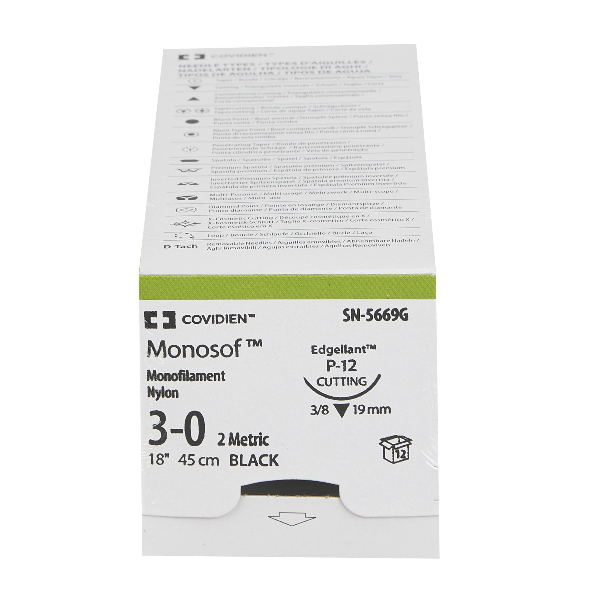 Monosof Nonabsorbable Suture with Needle SN-5669G by Covidien
