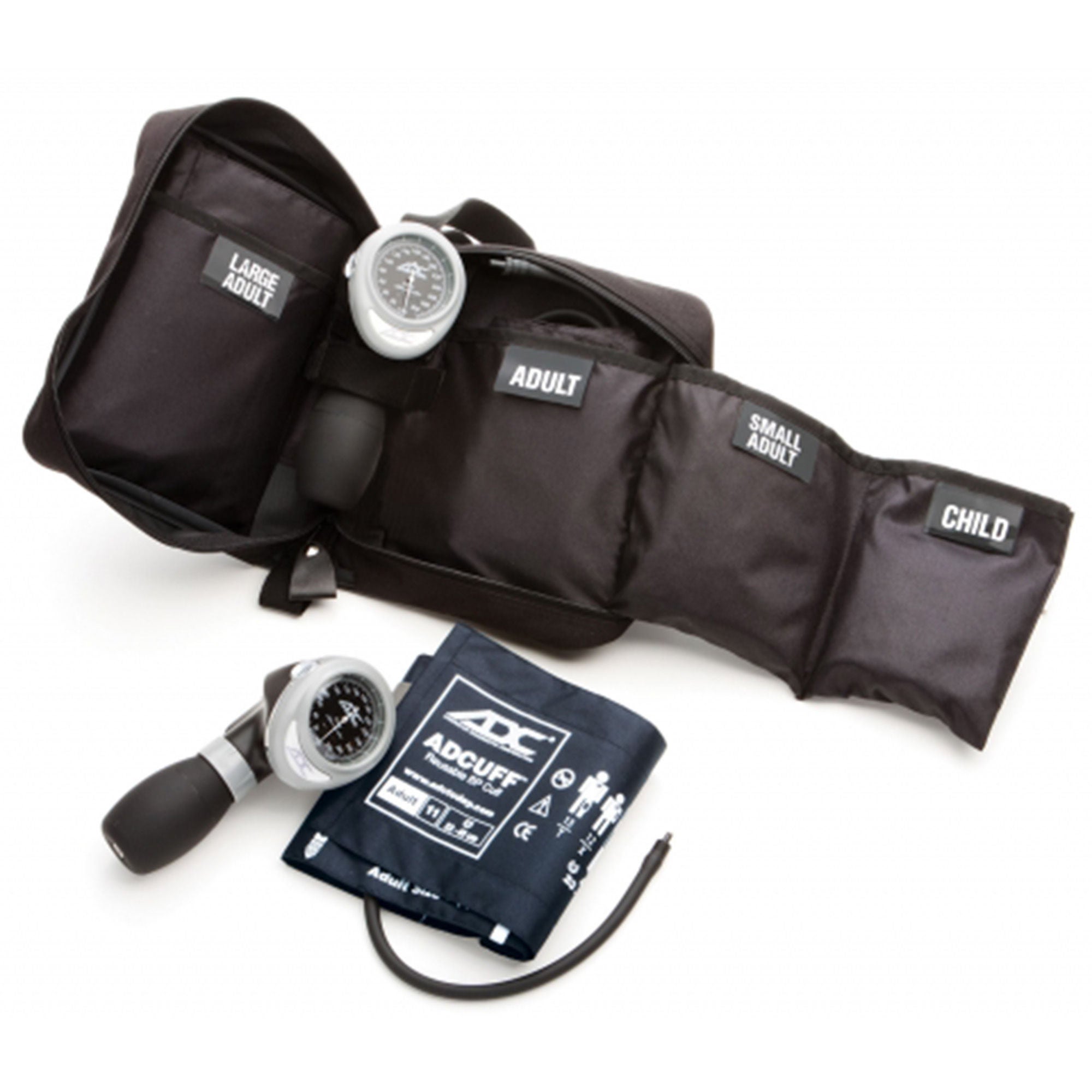 American Diagnostic Corp - 732-N Aneroid Sphygmomanometer Unit Multikuf™ Multiple Sizes Arm Nylon Cuff 13 - 50 cm Palm Aneroid