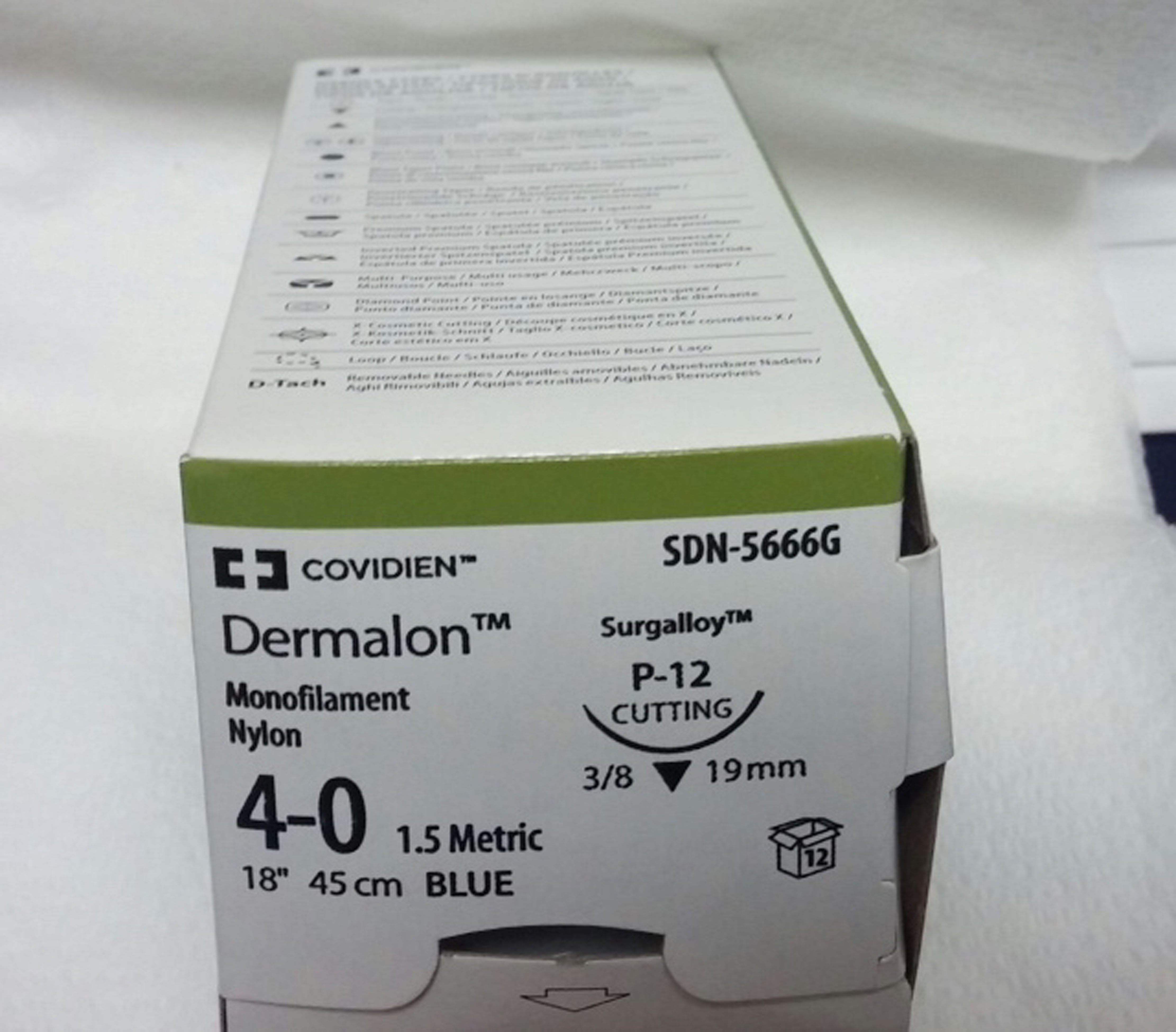 Dermalon Nonabsorbable Suture with Needle SDN-5666G by Covidien
