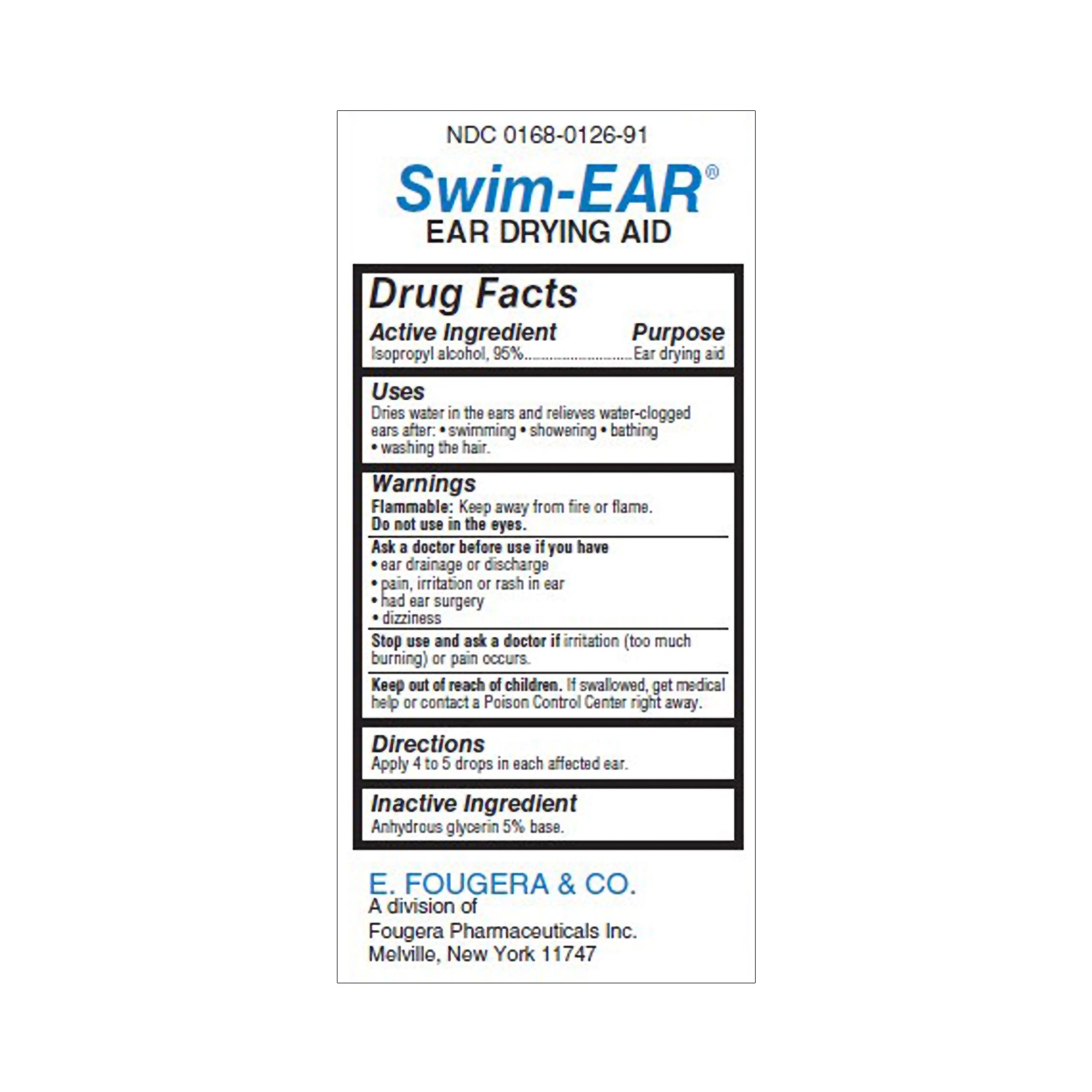 Sandoz 00168012691 - Sandoz Swim-Ear® Ear Drops, 1 Fl. Oz. - 1/Each