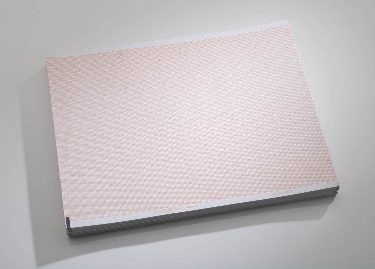 Welch Allyn - 036869-001 Recording Chart Paper Z-Fold Red Grid