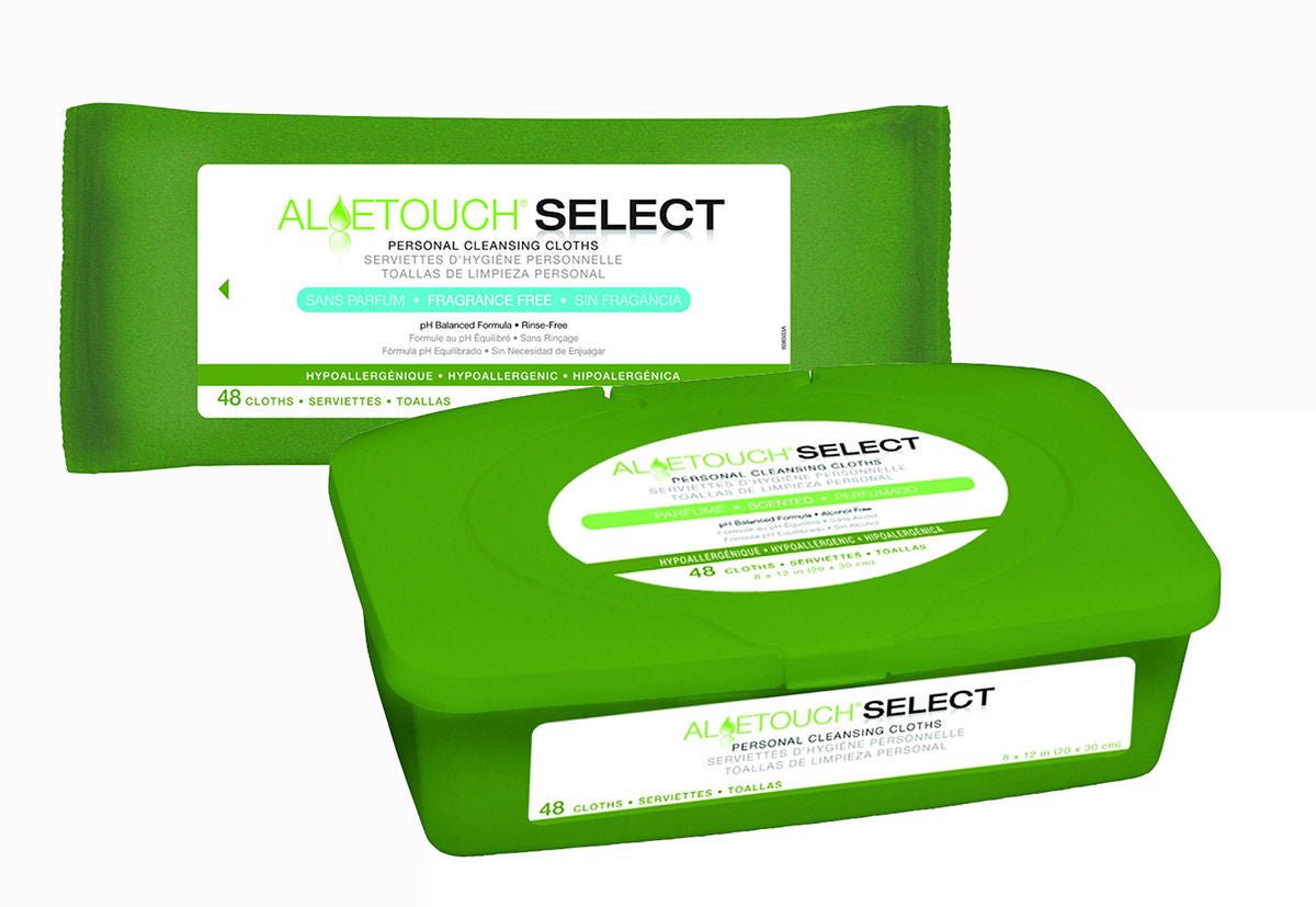 Medline - MSC095280 Personal Cleansing Wipe Aloetouch® Select Soft Pack Scented 24 Count