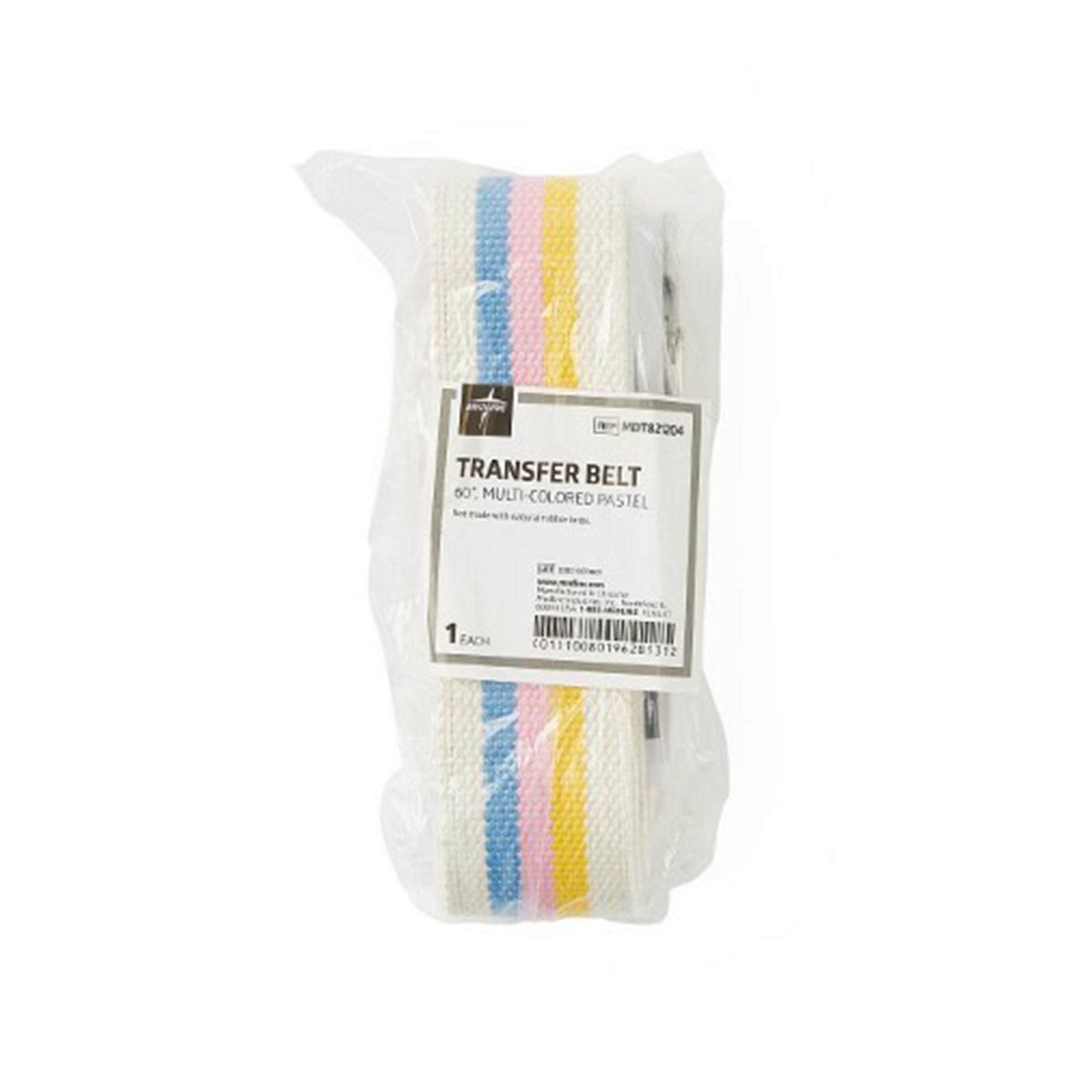Medline - MDT821204 Gait Belt 60 Inch Length Pastel Stripe Cotton