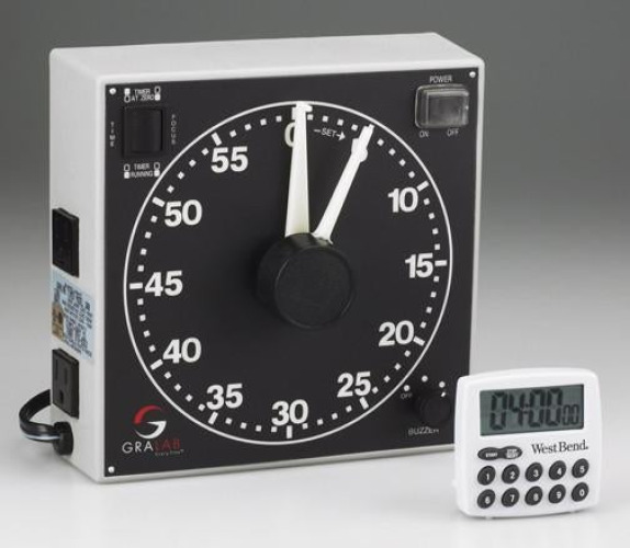Wolf X-Ray - 18906 Electronic Alarm Timer Clip on, Magnetic Back, Freestand GraLab® 100 Minutes Dial Display
