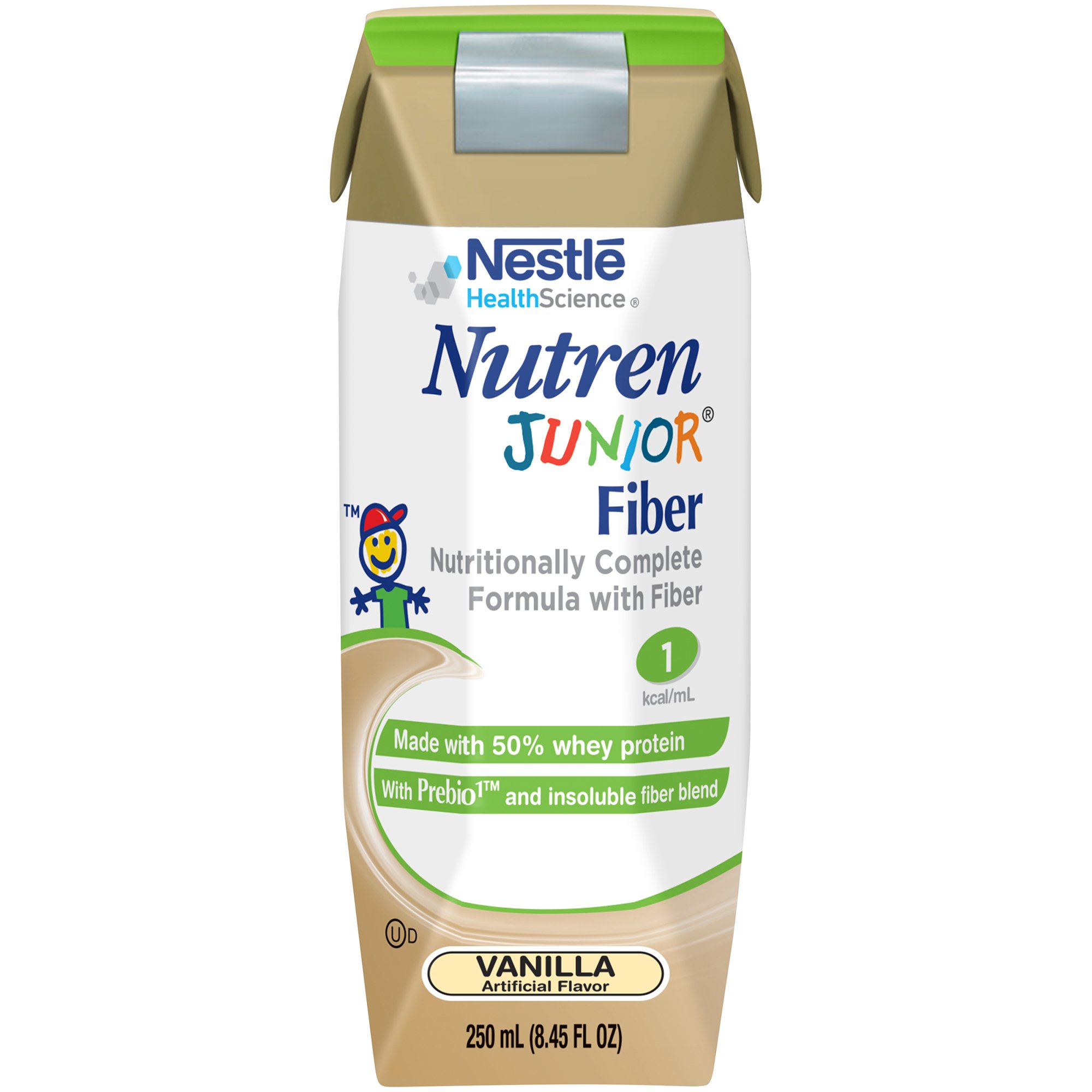 Nestle Healthcare Nutrition 00798716160636 - Nutren® Junior Nutritionally Complete Formula with Fiber, Vanilla, 8.45-ounce - 1/Each, 24/Case