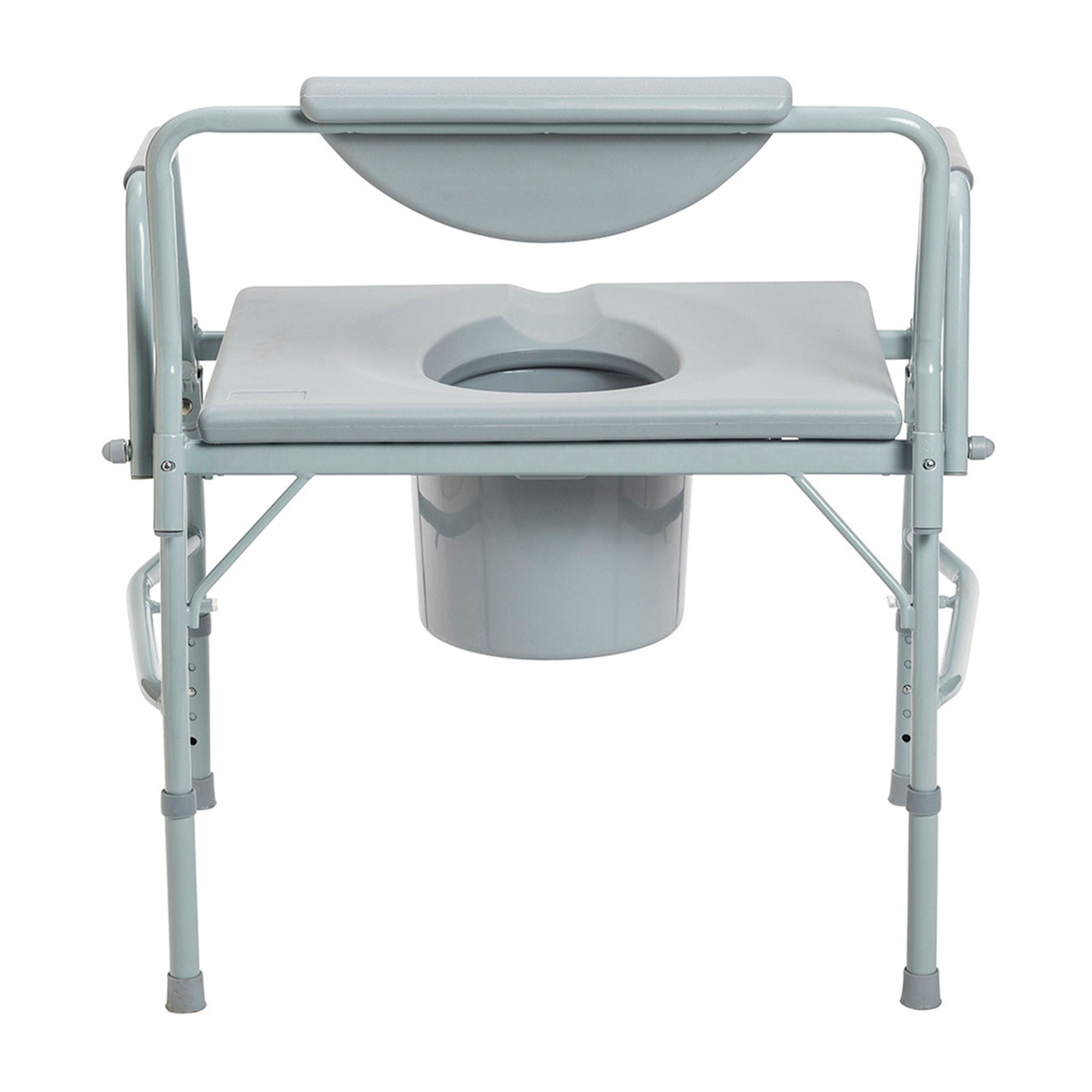 Drive DeVilbiss Healthcare - 11135-1 Commode Chair drive™ Drop Arms Steel Frame Back Bar 23-1/4 Inch Seat Width 1000 lbs. Weight Capacity