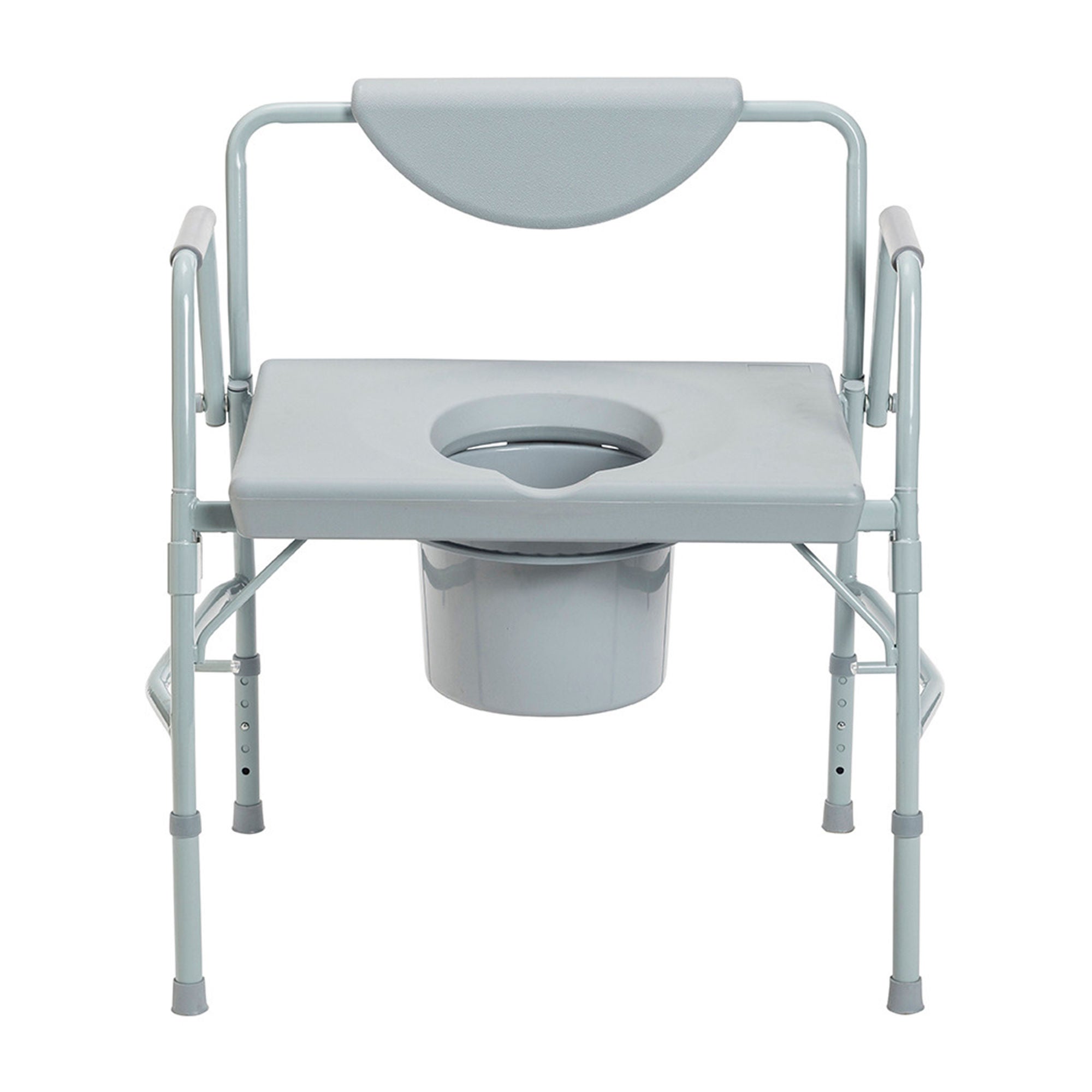 Drive DeVilbiss Healthcare - 11135-1 Commode Chair drive™ Drop Arms Steel Frame Back Bar 23-1/4 Inch Seat Width 1000 lbs. Weight Capacity