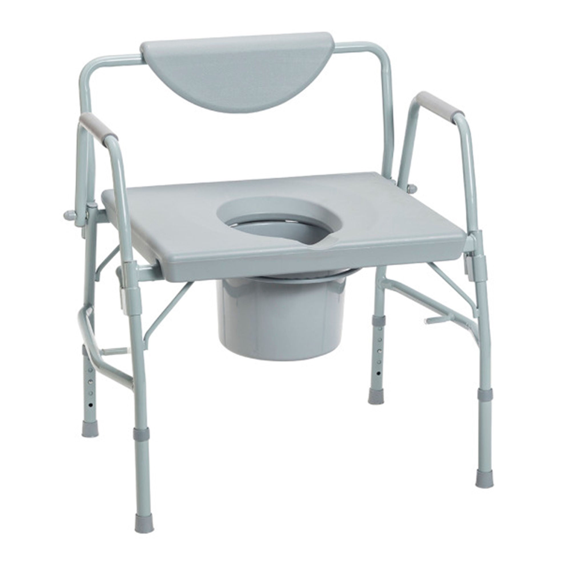 Drive DeVilbiss Healthcare - 11135-1 Commode Chair drive™ Drop Arms Steel Frame Back Bar 23-1/4 Inch Seat Width 1000 lbs. Weight Capacity