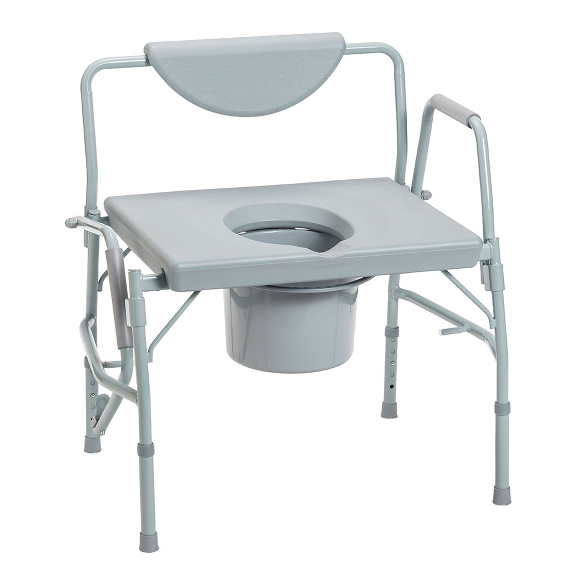Drive DeVilbiss Healthcare - 11135-1 Commode Chair drive™ Drop Arms Steel Frame Back Bar 23-1/4 Inch Seat Width 1000 lbs. Weight Capacity