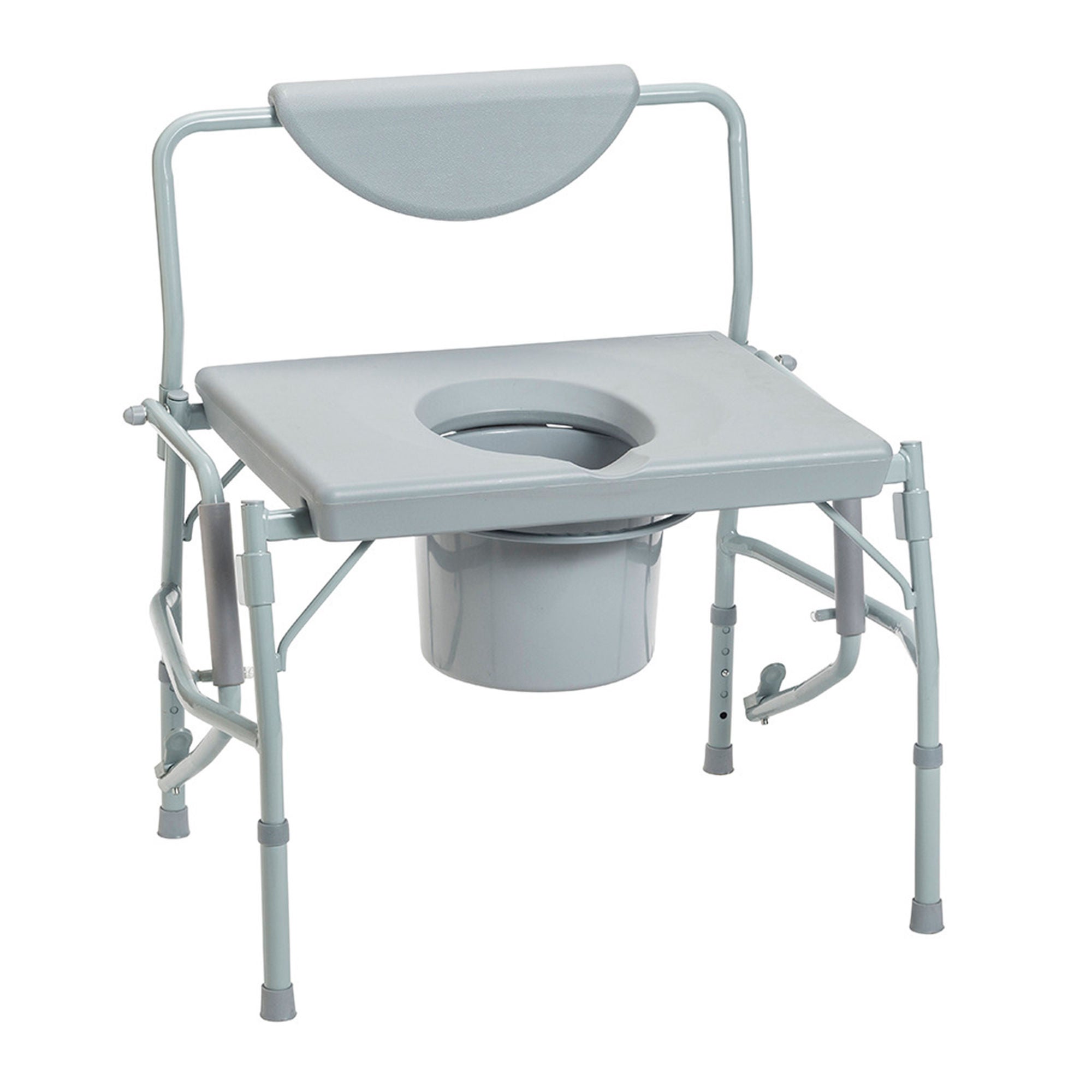 Drive DeVilbiss Healthcare - 11135-1 Commode Chair drive™ Drop Arms Steel Frame Back Bar 23-1/4 Inch Seat Width 1000 lbs. Weight Capacity