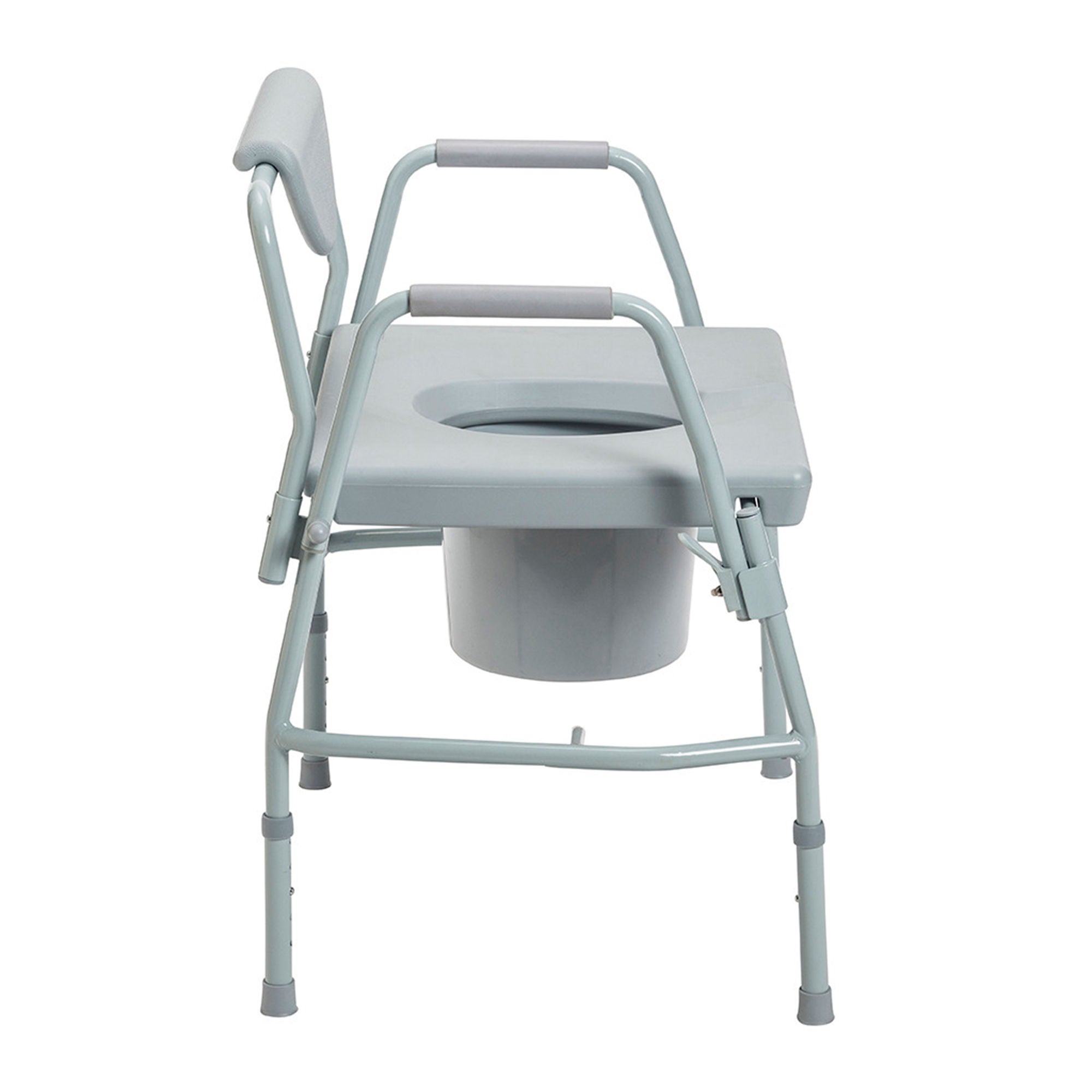 Drive DeVilbiss Healthcare - 11135-1 Commode Chair drive™ Drop Arms Steel Frame Back Bar 23-1/4 Inch Seat Width 1000 lbs. Weight Capacity