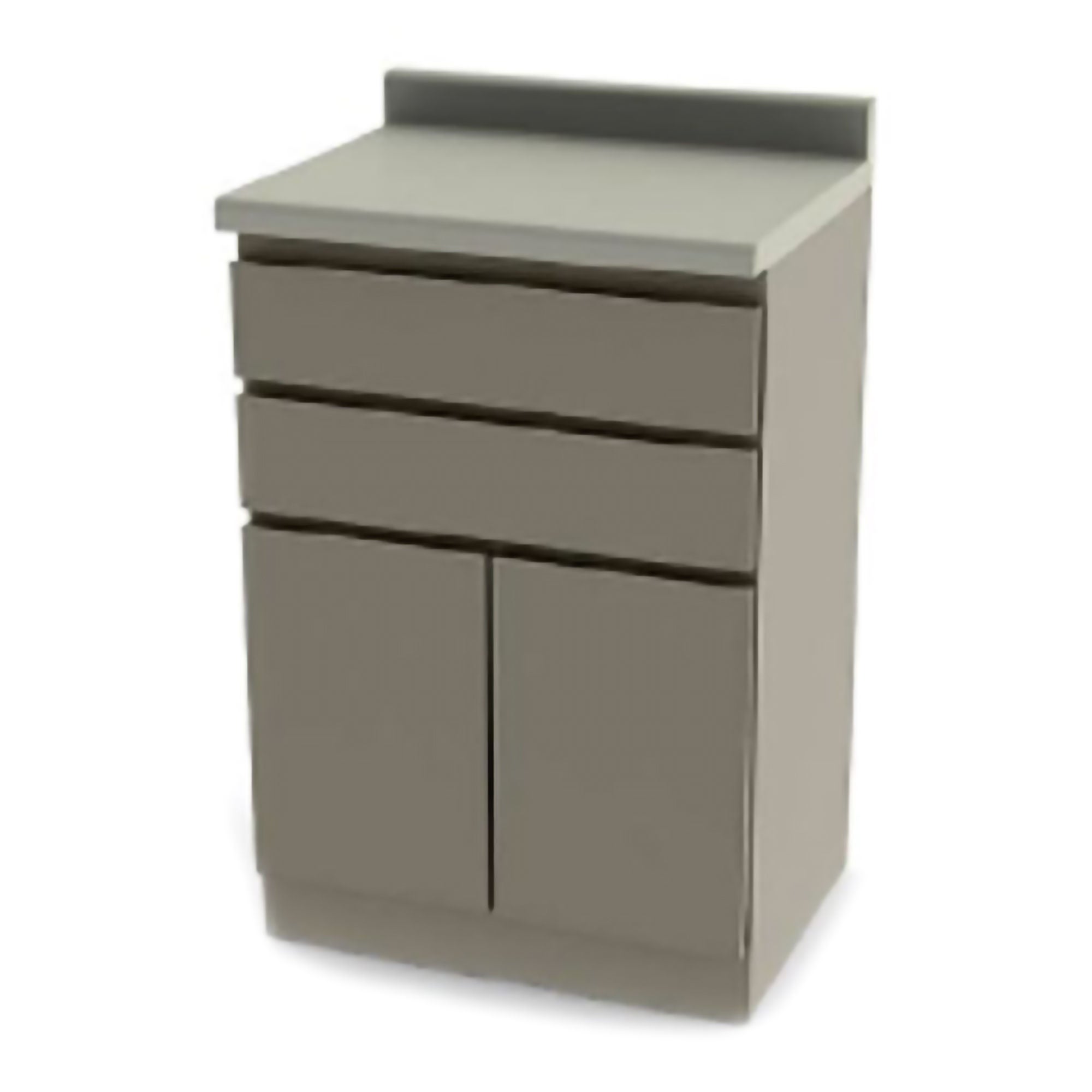 UMF Medical - 6014QW Storage Cabinet Floor Standing Steel 2 Drawers 1 Shelf Without Lock