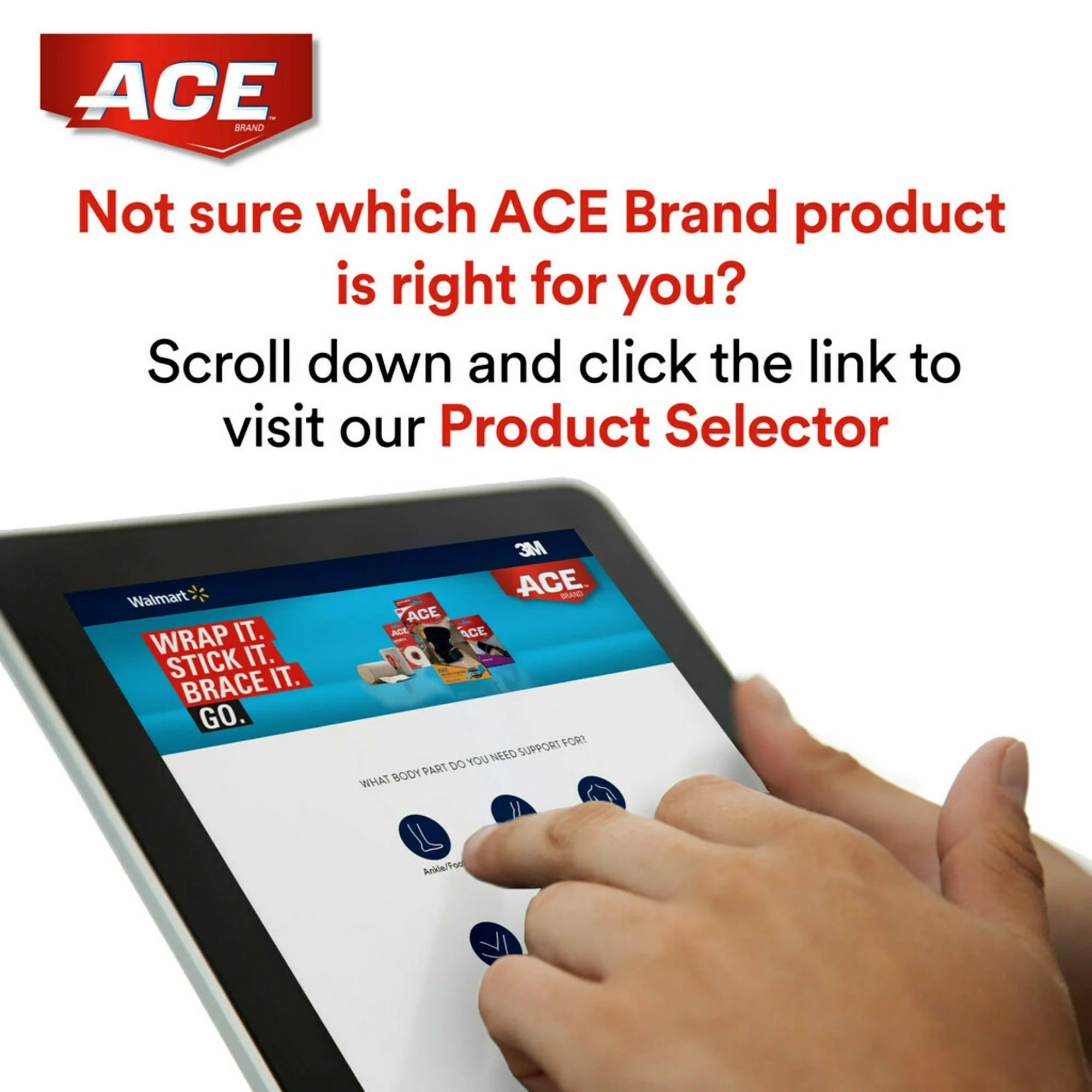 3M Company 207603 - 3M™ Ace™ Single hook-and-loop closure Elastic Bandage, 3 Inch Width - 1/Each, 72/Case