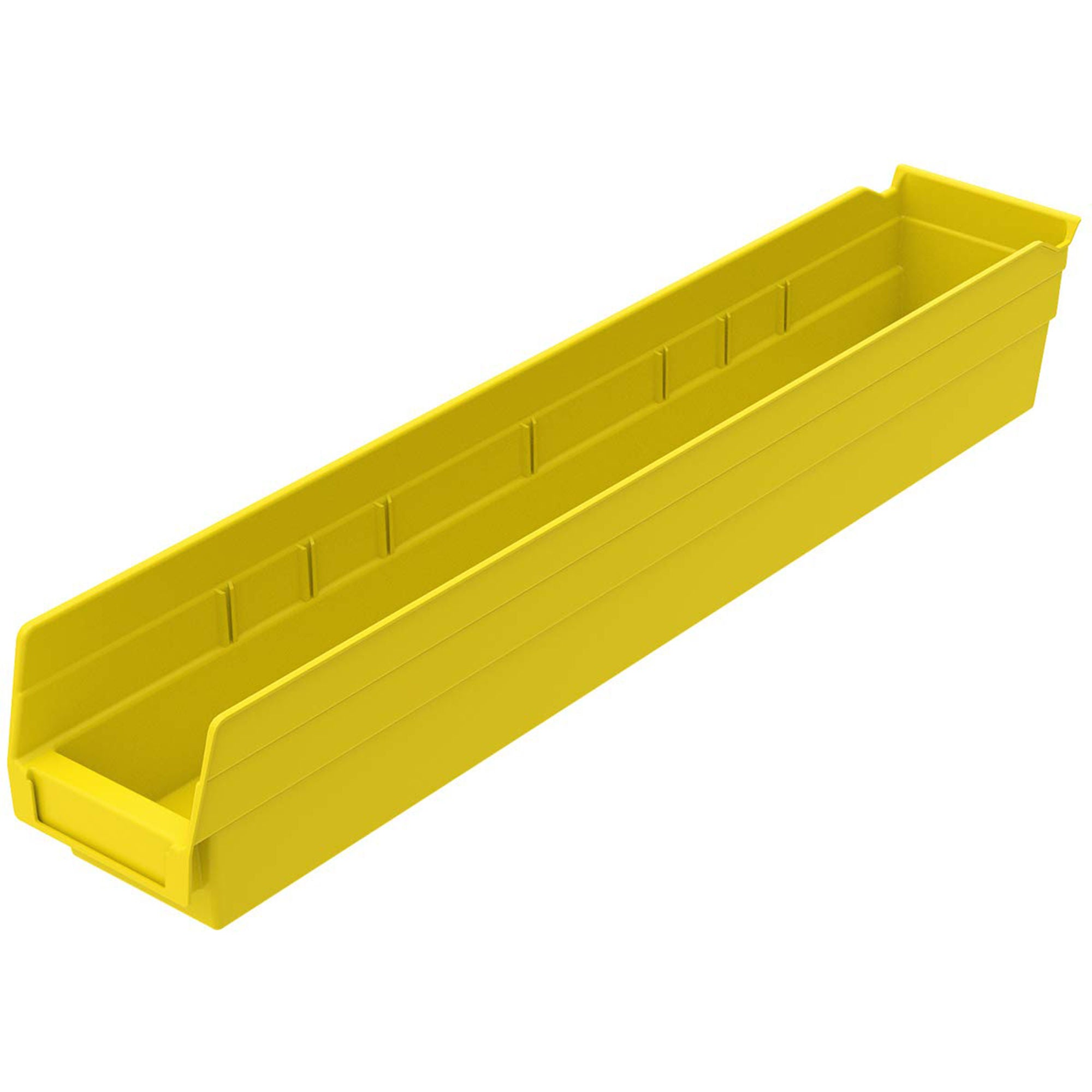 Akro-Mils - 30124YELLO Shelf Bin Yellow Industrial Grade Polymers 4 X 4-1/8 X 23-5/8 Inch
