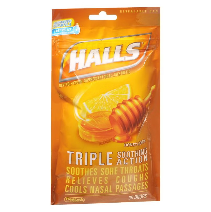 Cadbury Adams USA - 31254662869 Halls® Honey Lemon Flavor Cold and Cough Relief