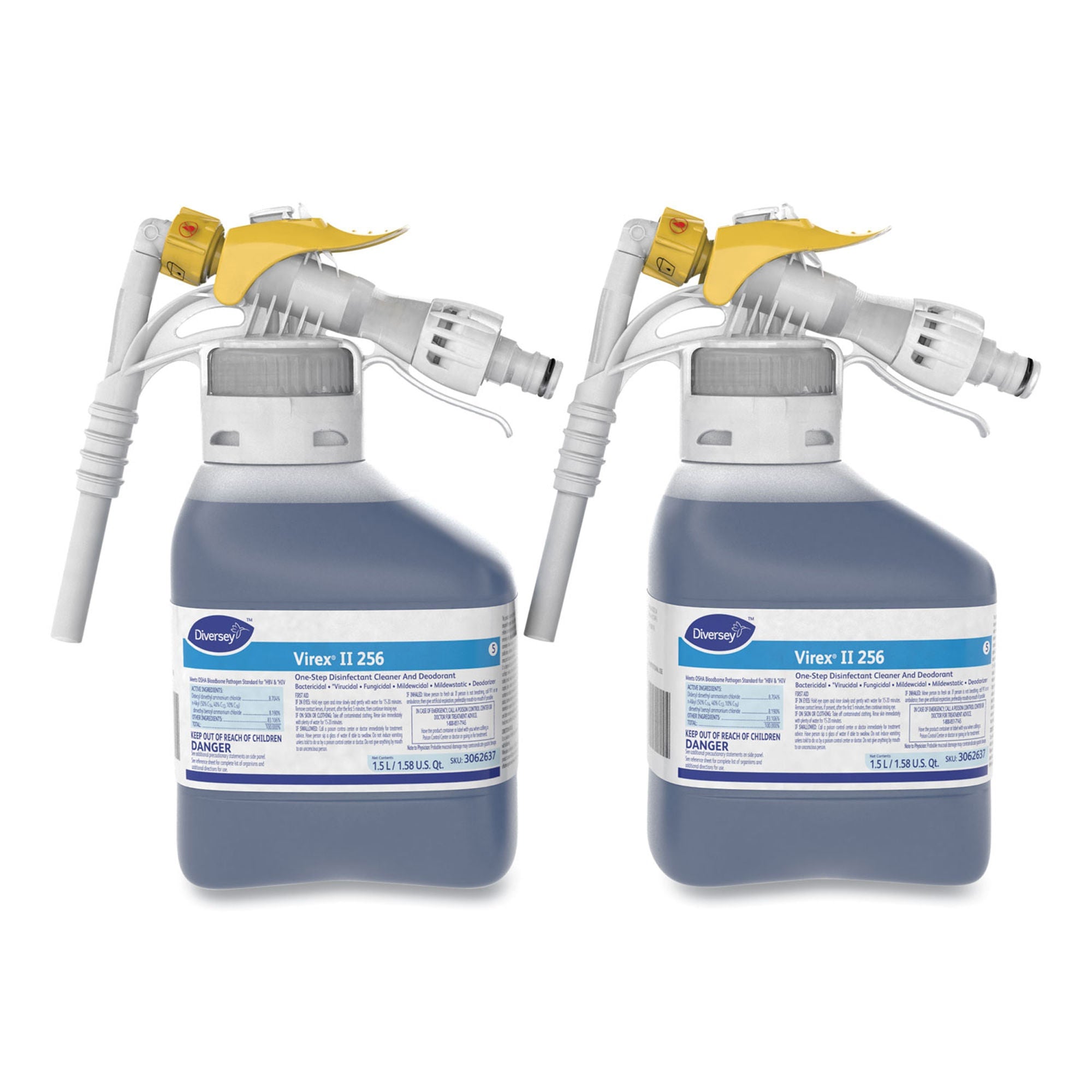 Essendant Co-United Stationers - DVS3062637 Surface Disinfectant Cleaner Diversey™ Virex® II 256 Quaternary Based RTD® Dispensing System Liquid Concentrate 1.5 Liter Bottle Mint Scent NonSterile