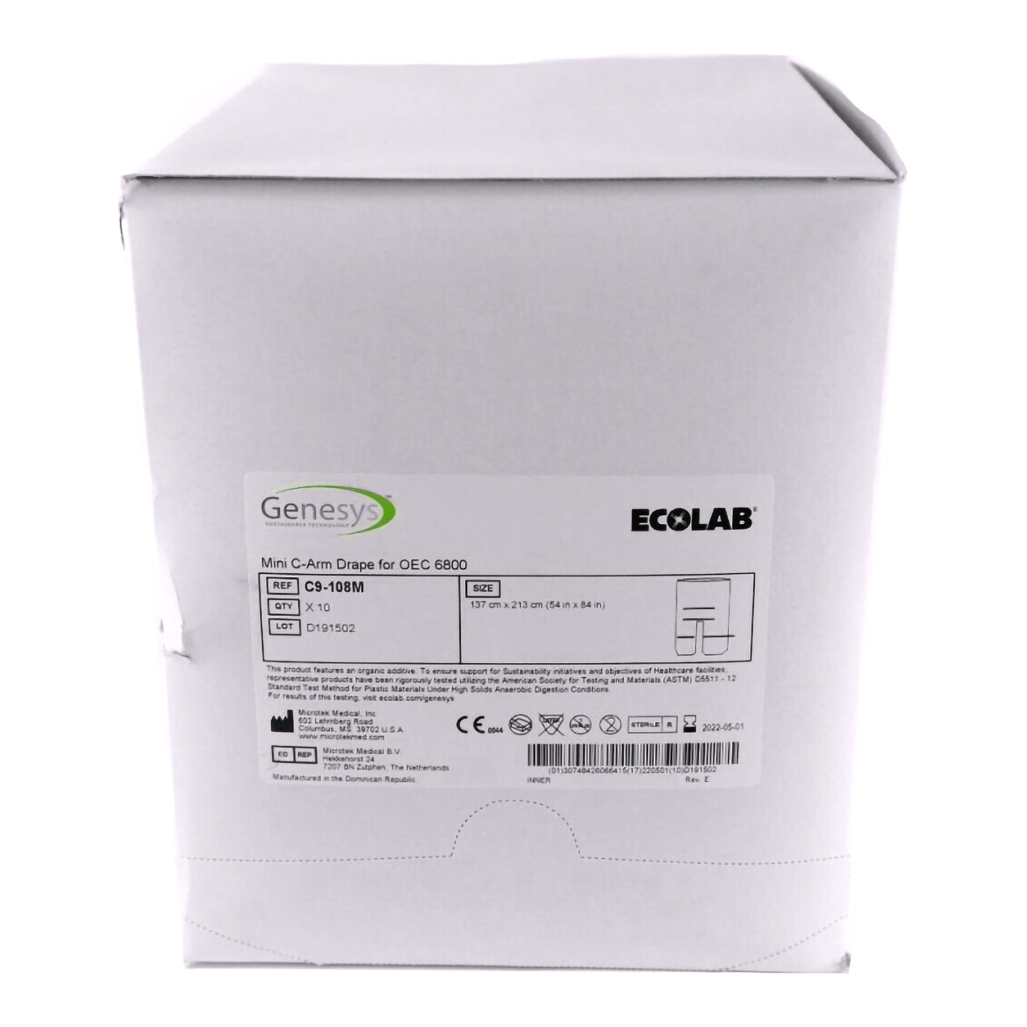 Medline - C9-108M Genesys™/Ecolab® Mini C-Arm Drape for GE OEC 6800