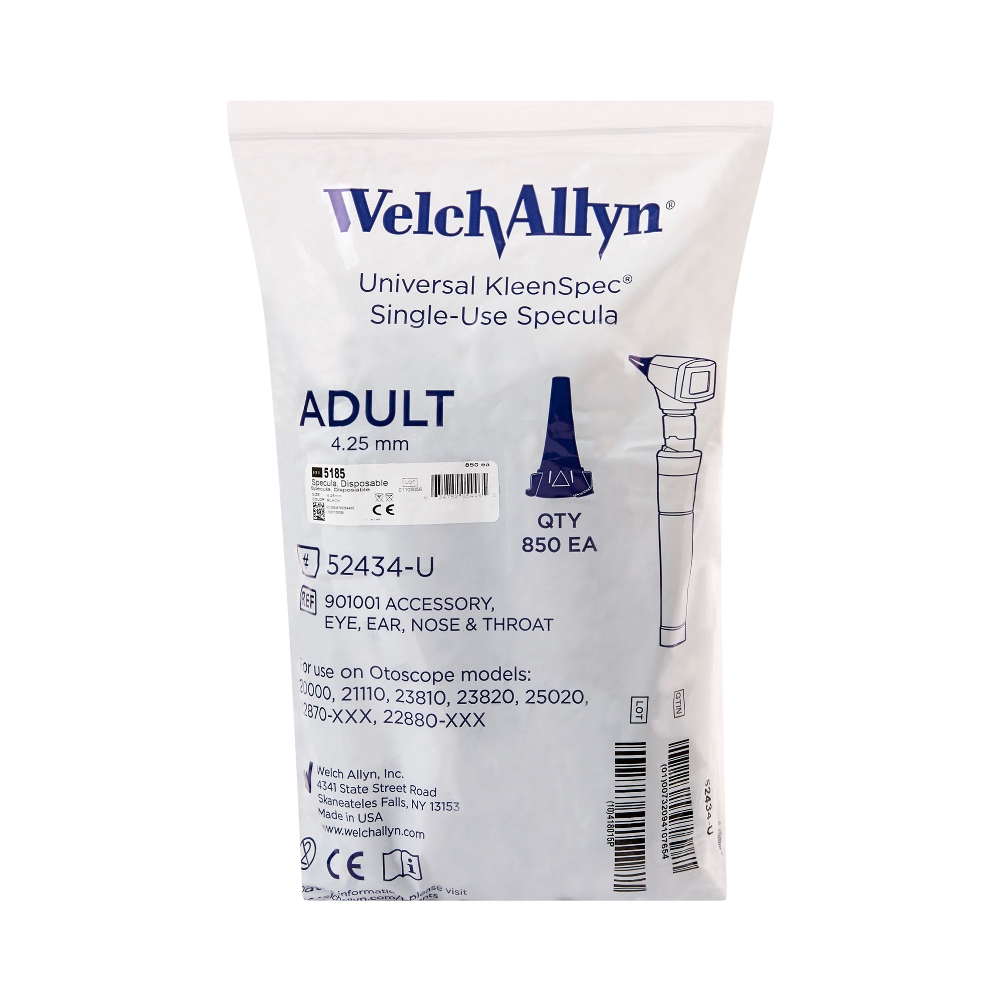 American Diagnostic Corp 5185 - KleenSpec® Plastic Ear Speculum - 850/Box