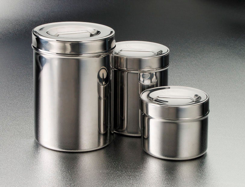 Dukal - 4233-2 Sundry Jar Stainless Steel 1/2 Quart 3 X 4 Inch
