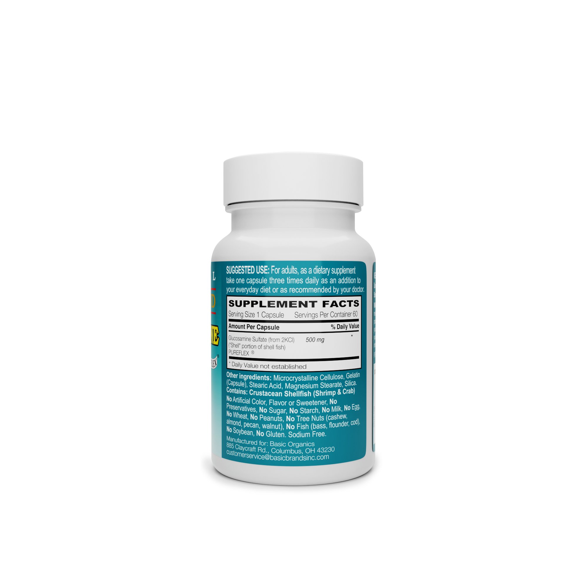 Basic Organics Inc - 75811910021 Pura Salud™ Glucosamine HCI Joint Health Supplement