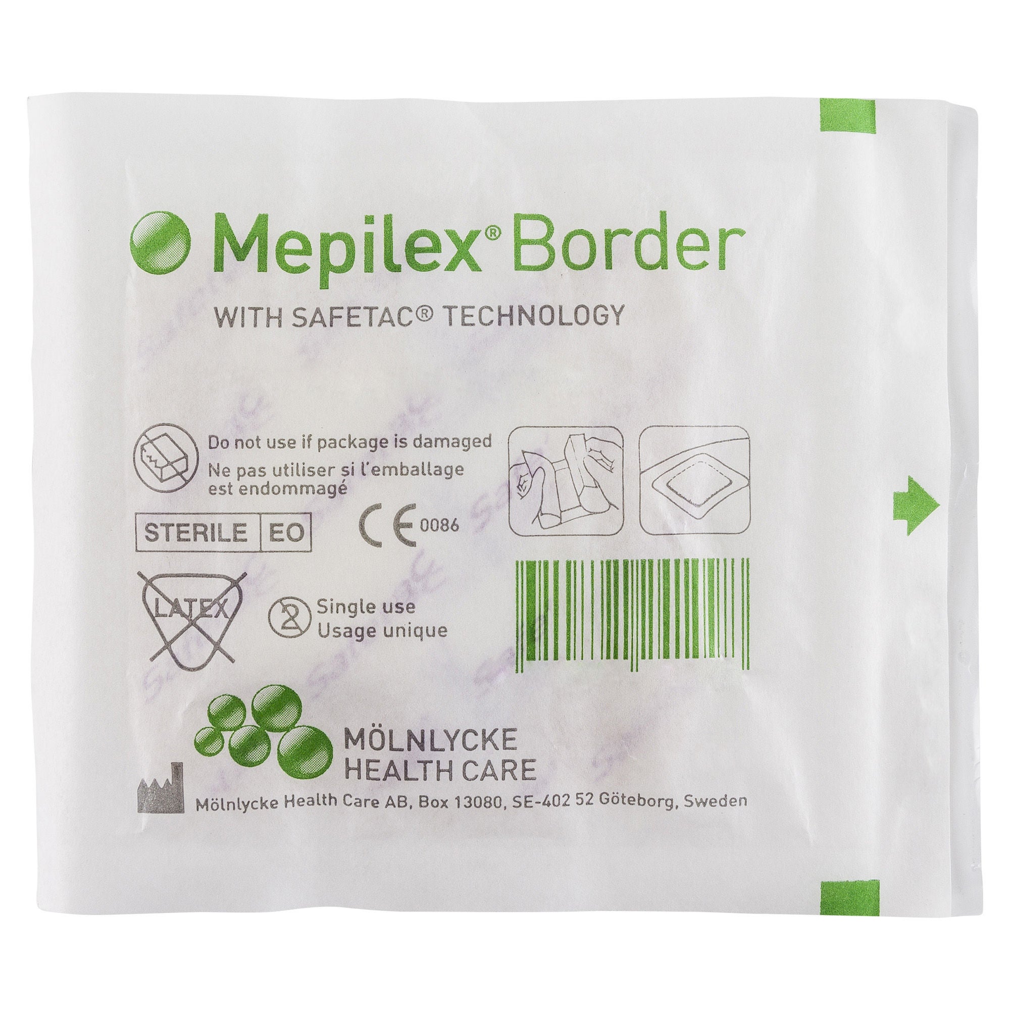 Molnlycke - 295200 Foam Dressing Mepilex® Border 3 X 3 Inch With Border Waterproof Film Backing Silicone Adhesive Square Sterile
