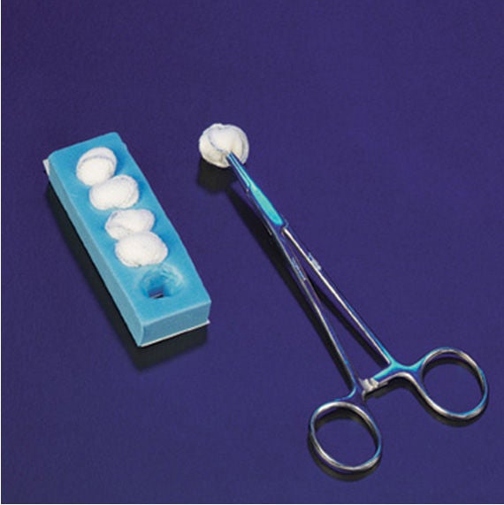DeRoyal - 30-112 Surgical Cherry Dissector Sponge X-Ray Detectable Gauze 1/2 Inch Diameter 5 Count Count Holder Sterile