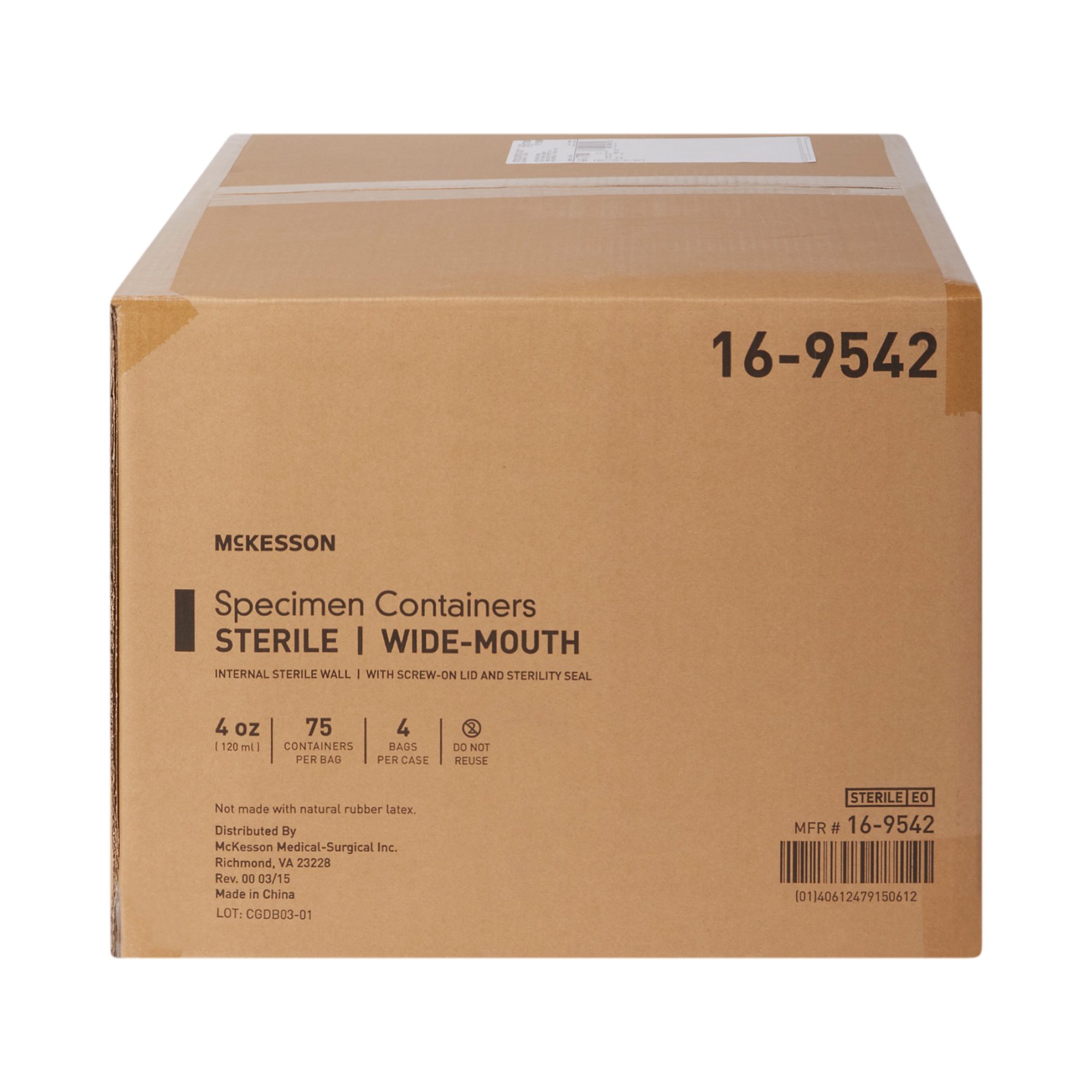 McKesson Brand - 16-9542 McKesson Specimen Container for Pneumatic Tube Systems